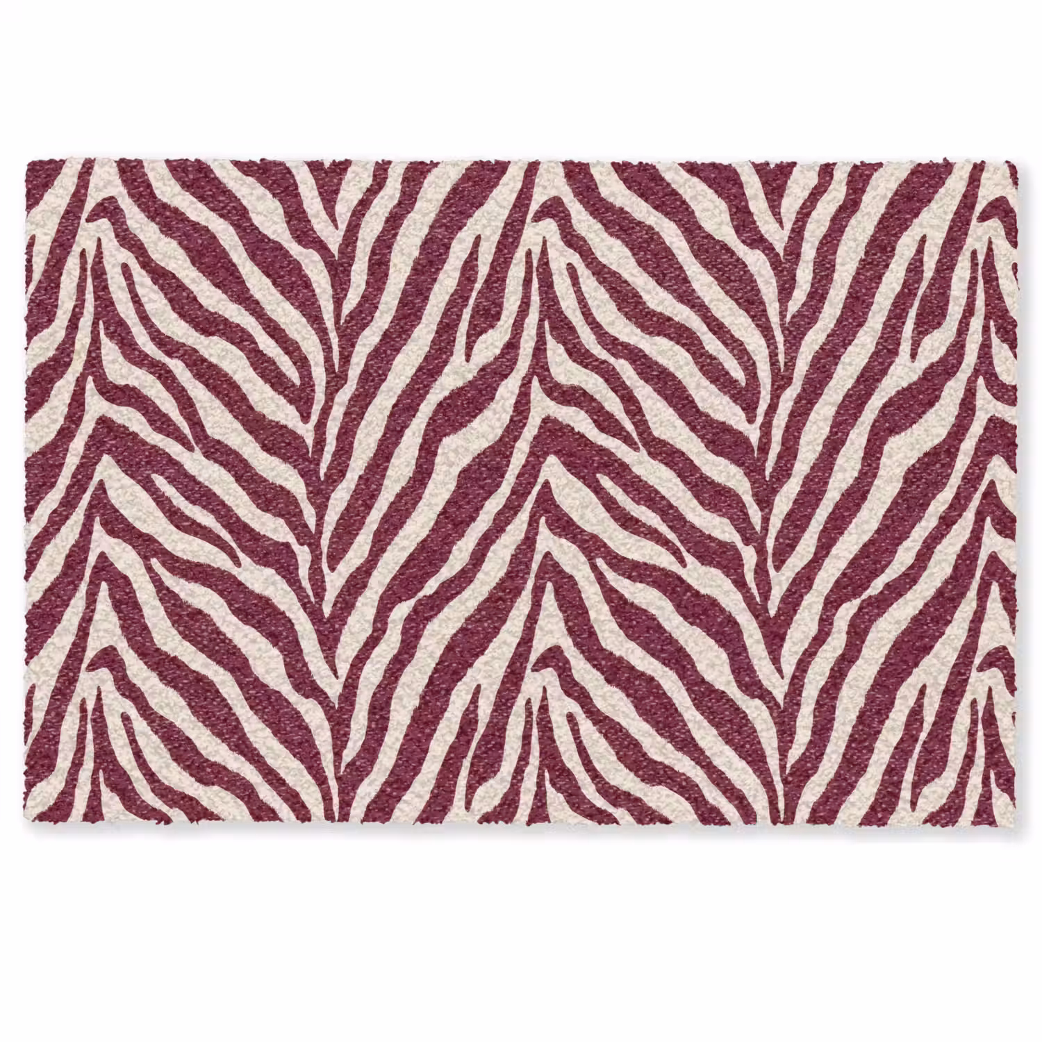 Zebra - Motief - Bordeaux - Rood Deurmat klein 898 -zkaufland3d