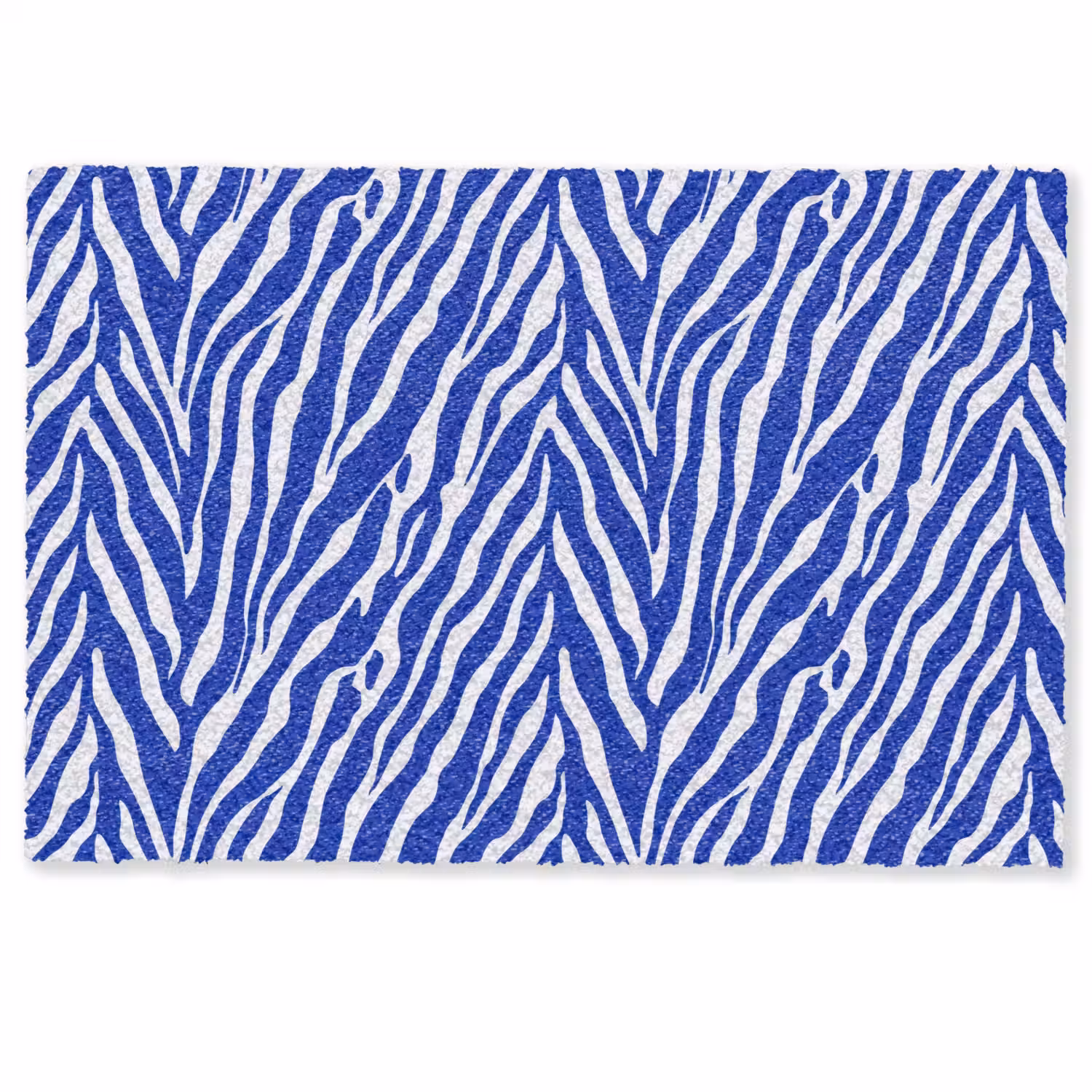 Zebra - Patroon - Kobalt - Blauw Deurmat klein 898 -zkaufland3d