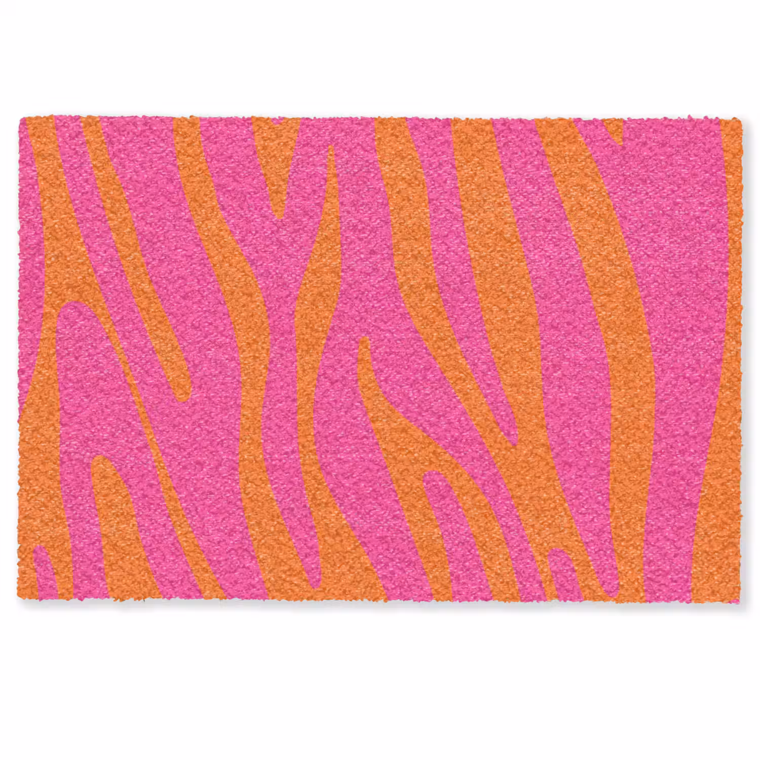 Zebraprint - Roze - Oranje - Dierenprint Deurmat klein -zkaufland3d