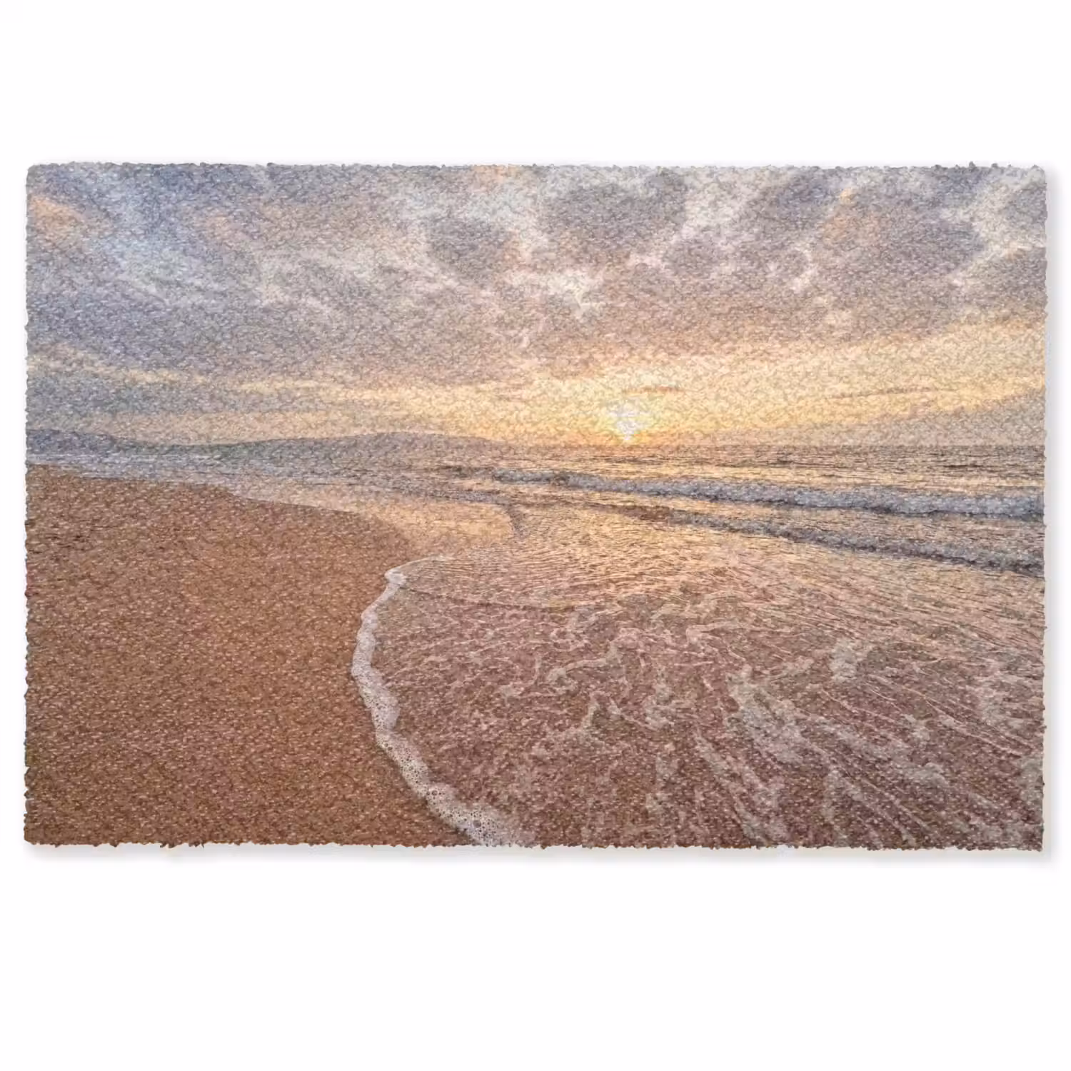 Zee - Kustlijn - Wolken - Landschap - Oranje Deurmat klein -zkaufland3d