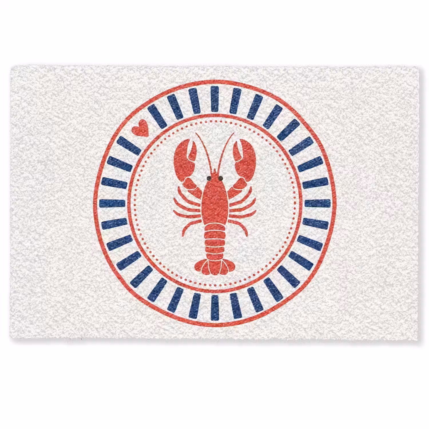 Zeeleven - Kreeft - Embleem - Grafisch - Rood Deurmat klein -zkaufland3d