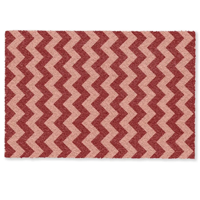 Zigzag - Strepen - Patroon - Rood Deurmat klein -zkaufland3d