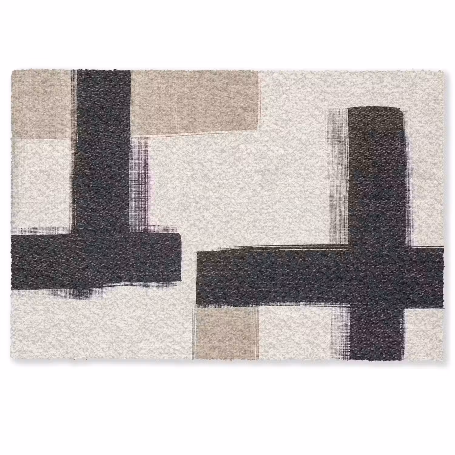 Zwart - Abstract - Japandi Deurmat klein -zkaufland3d