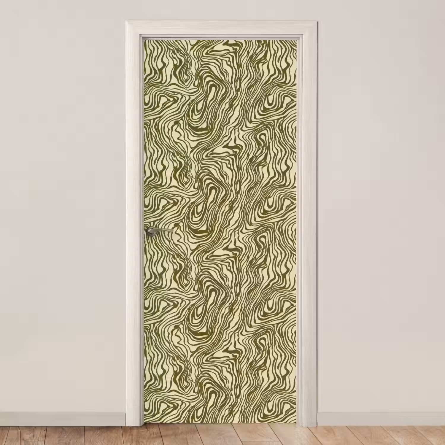 Abstract - Marmer - Groen deurposter klein 289 -3d_beige