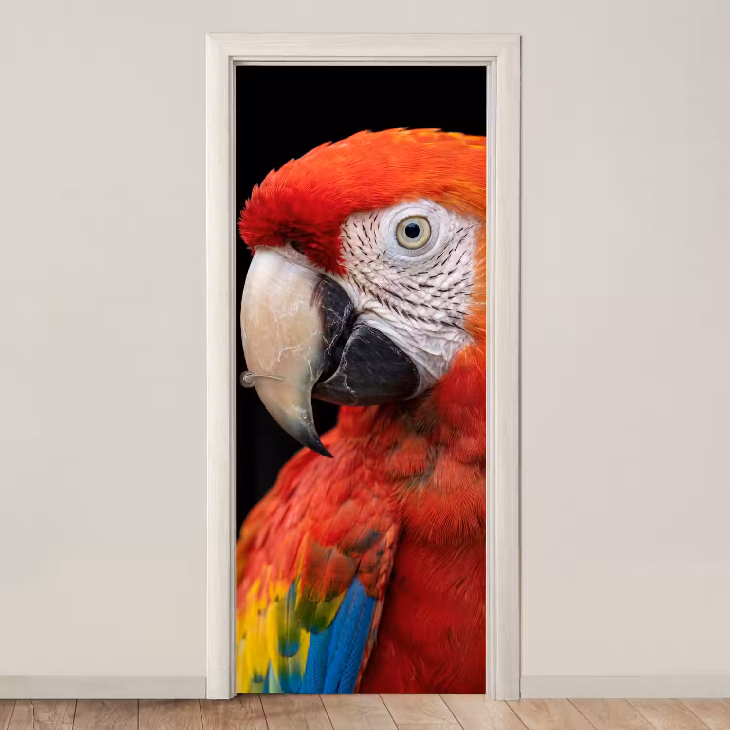 Ara - Portret - Rood deurposter klein -3d_beige