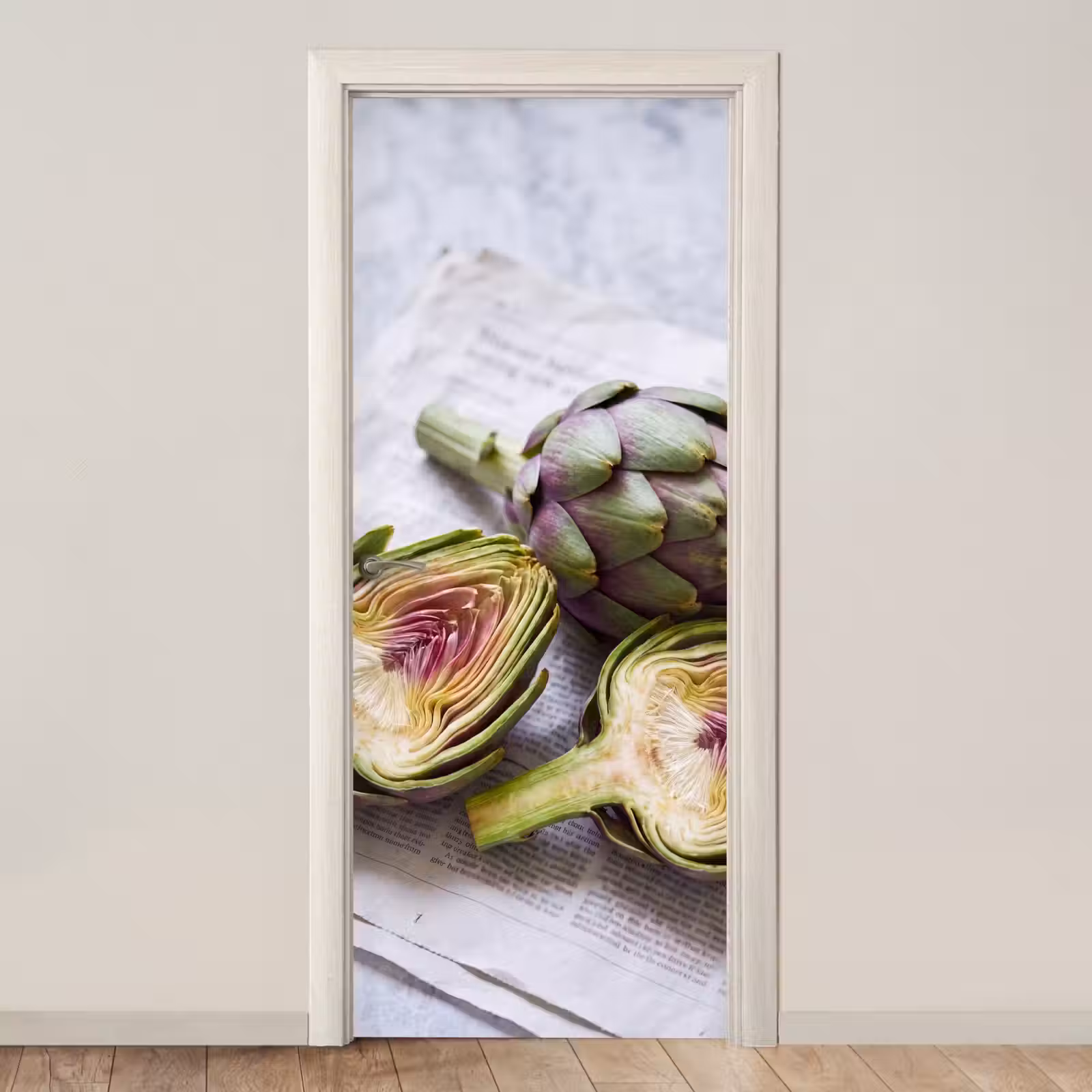 Deursticker - Artisjok - Doorgesneden - Eten - Artisjok - Doorgesneden - Eten deurposter klein