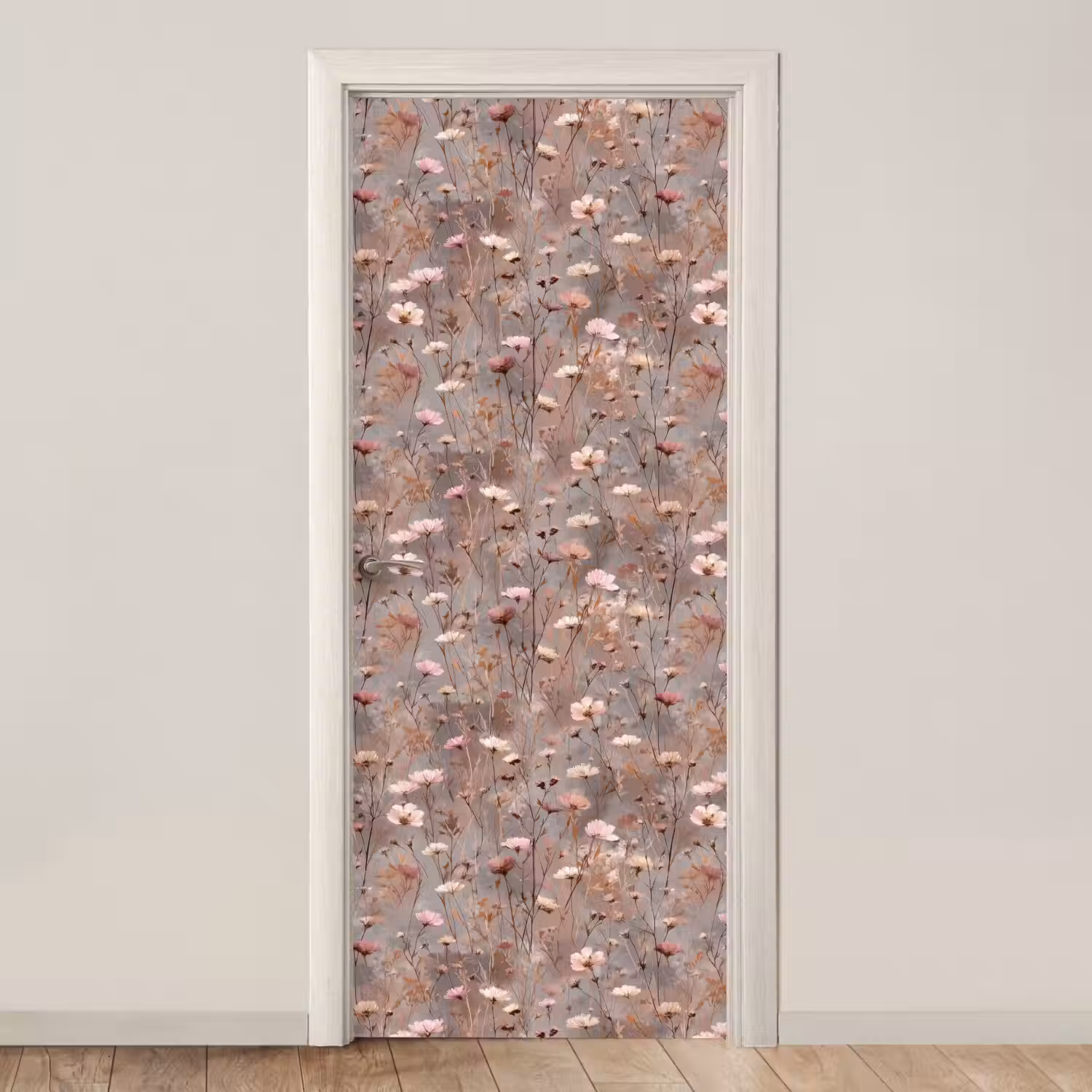 Bloemen - Wild - Pastel deurposter klein 289 -3d_beige