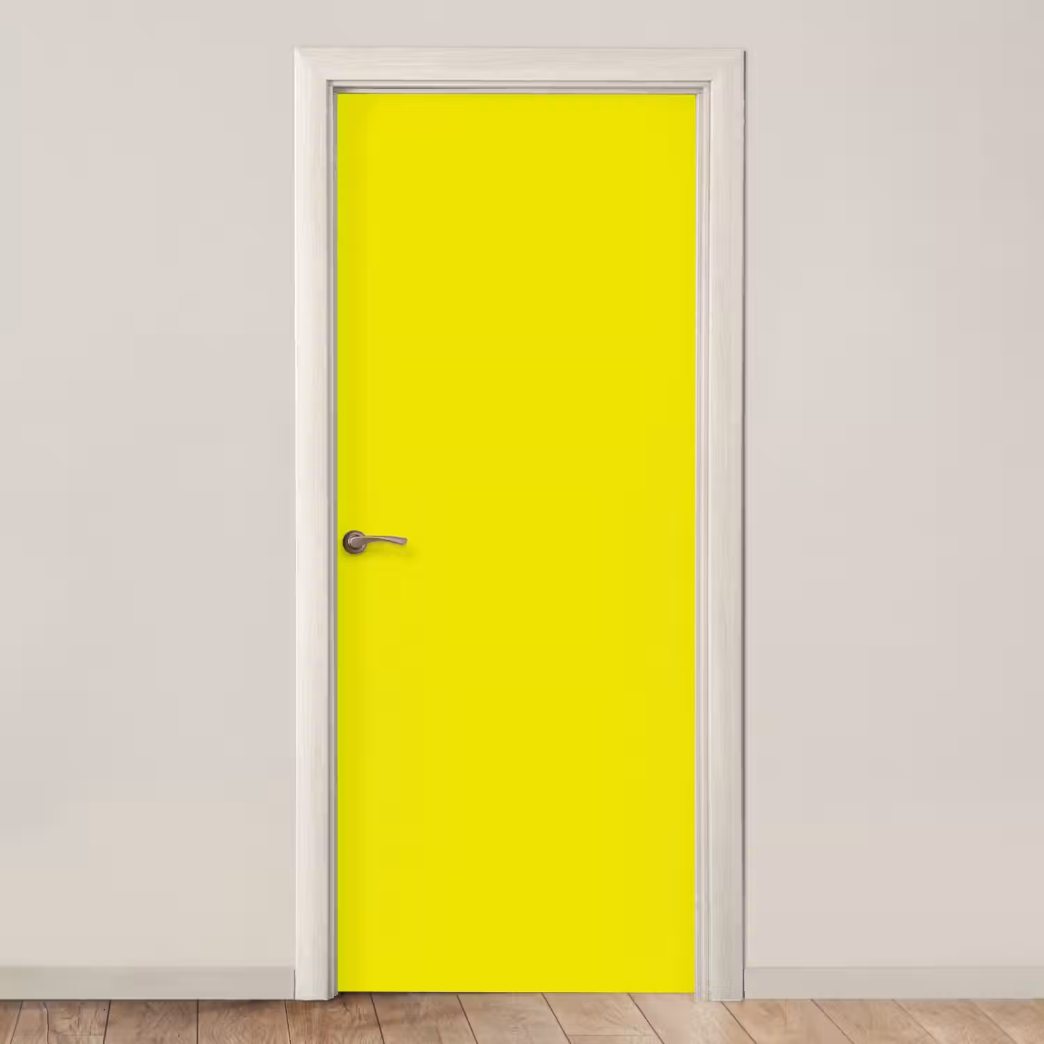 Bright - Canary - Geel deurposter klein 289 -3d_beige