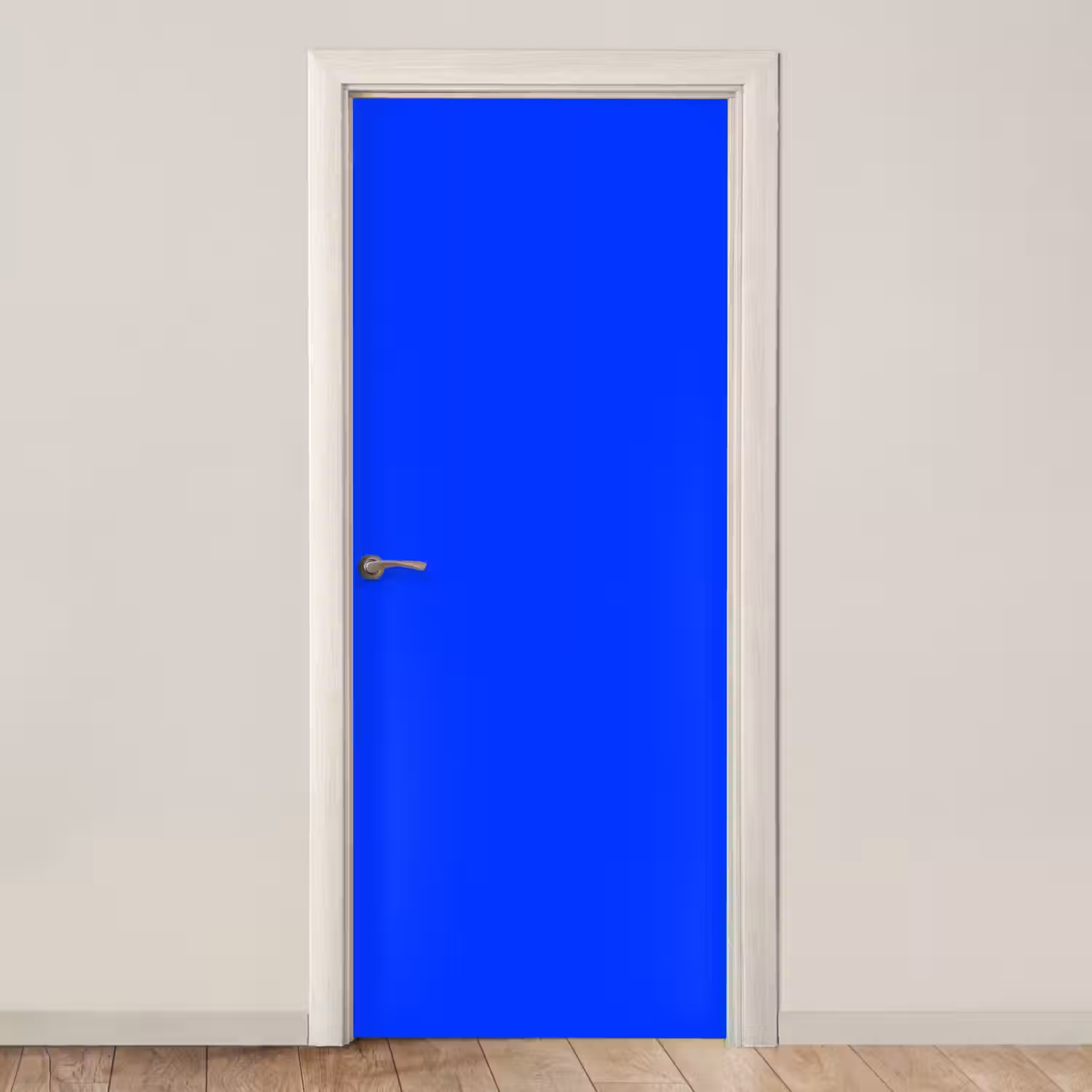 Electric - Blue - Blauw deurposter klein 289 -3d_beige