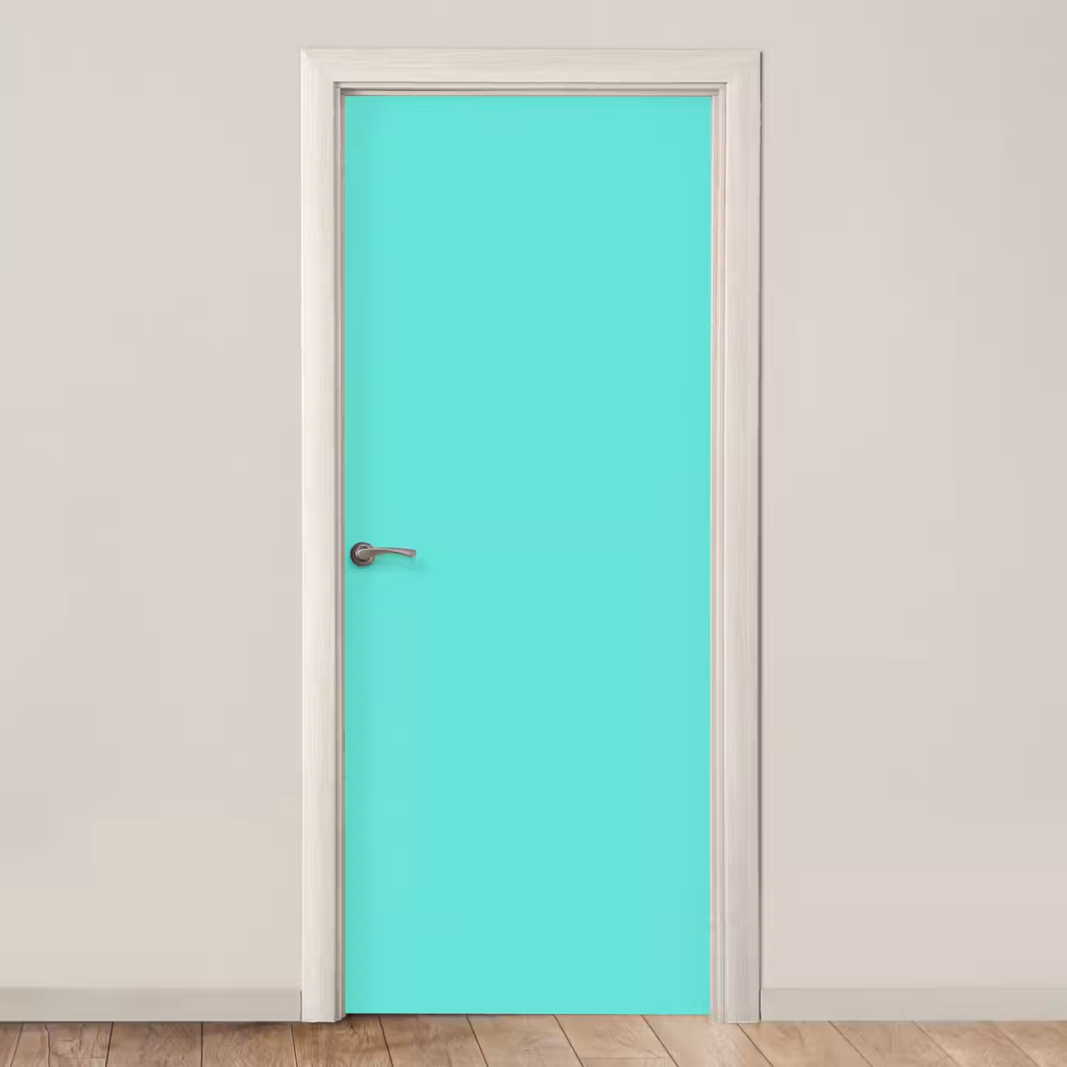 Electric - Cyan - Turkoois deurposter klein 289 -3d_beige