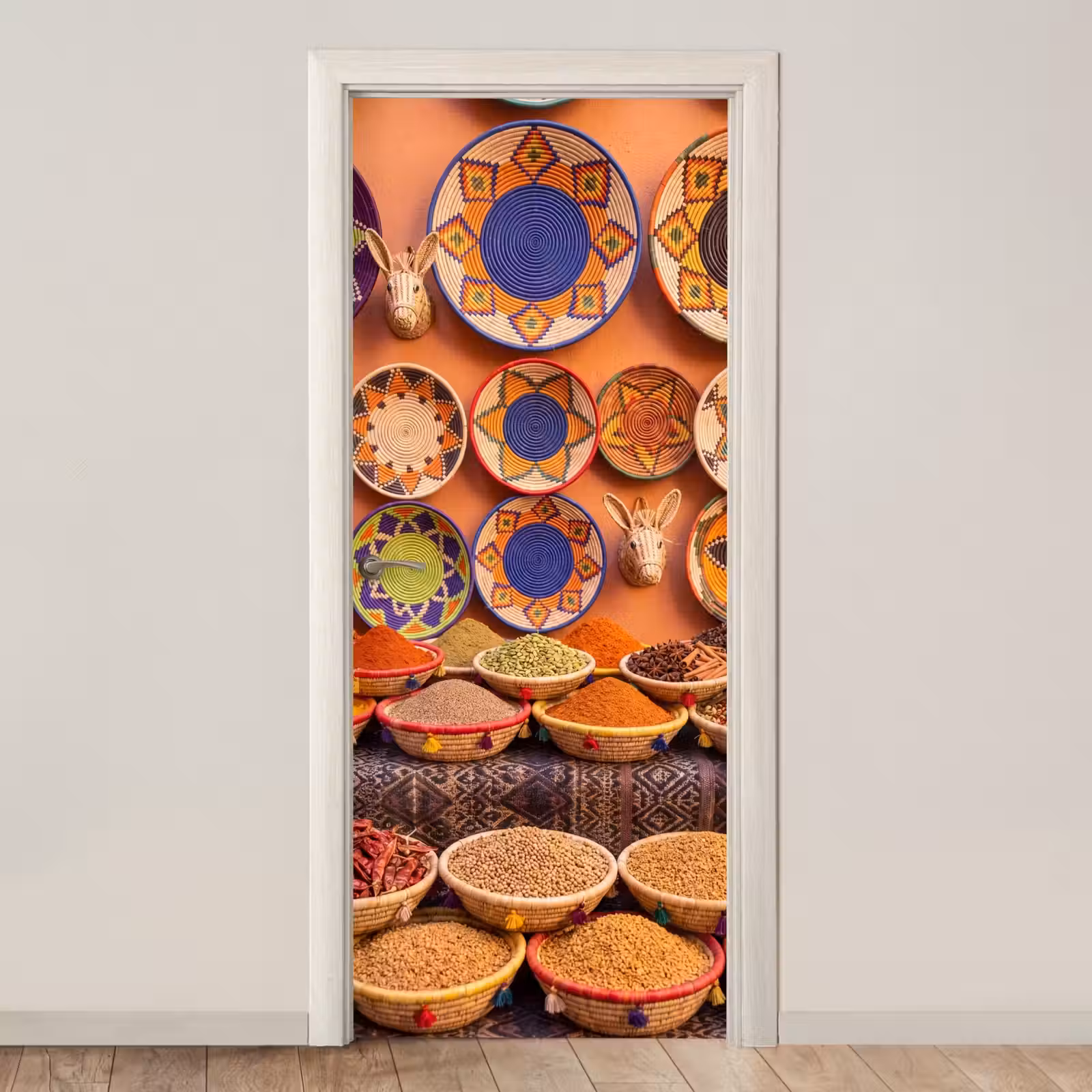 Deursticker - Eten - Kleurrijk - Cultuur - Eten - Kleurrijk - Cultuur deurposter klein
