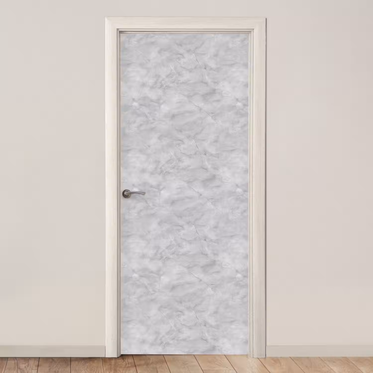 Grijs - Marmer - Mat deurposter klein 289 -3d_beige