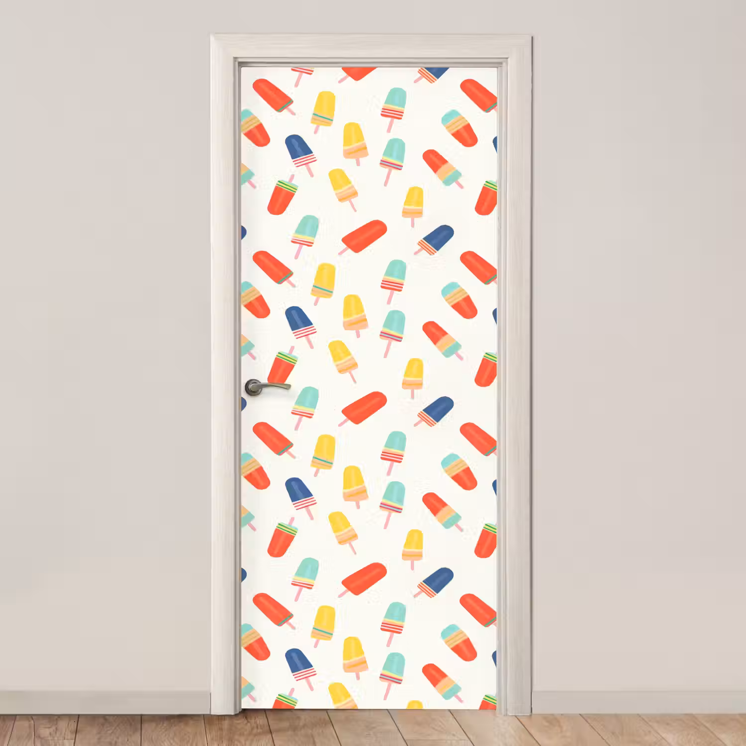 IJsjes - Speels - Kleurrijk deurposter klein 289 -3d_beige