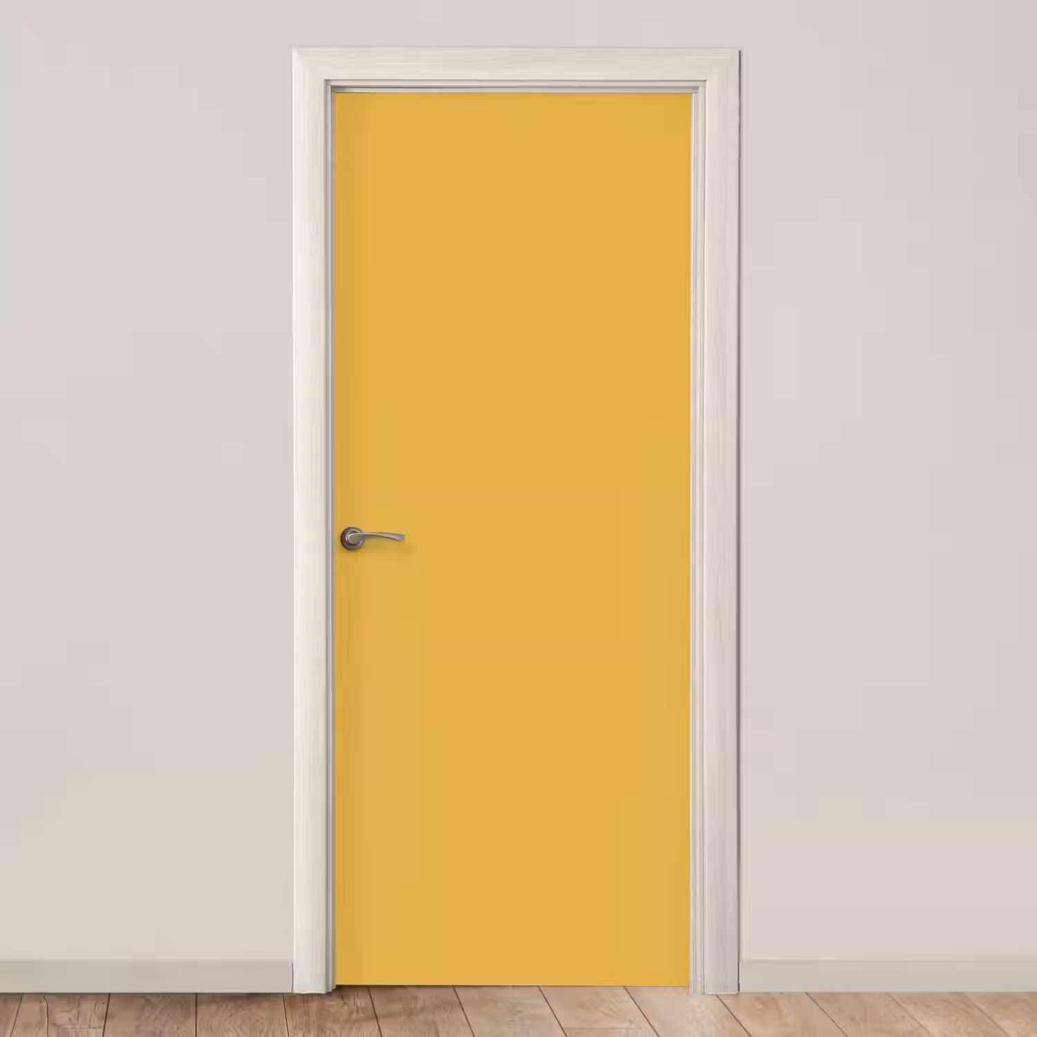 Joyful - Mustard - Geel deurposter klein 289 -3d_beige