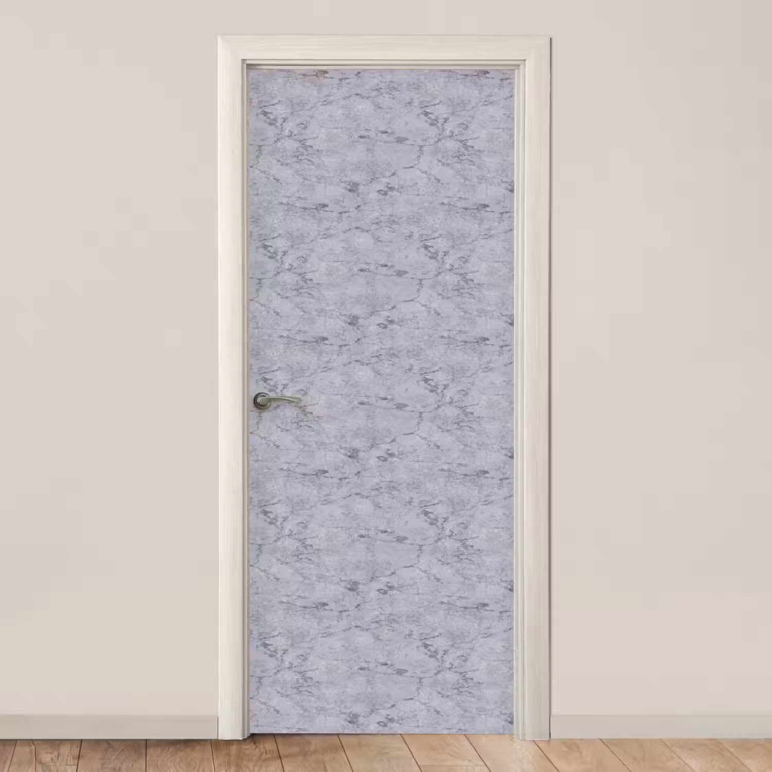 Marmerplaat - Patroon - Grijs deurposter klein 289 -3d_beige