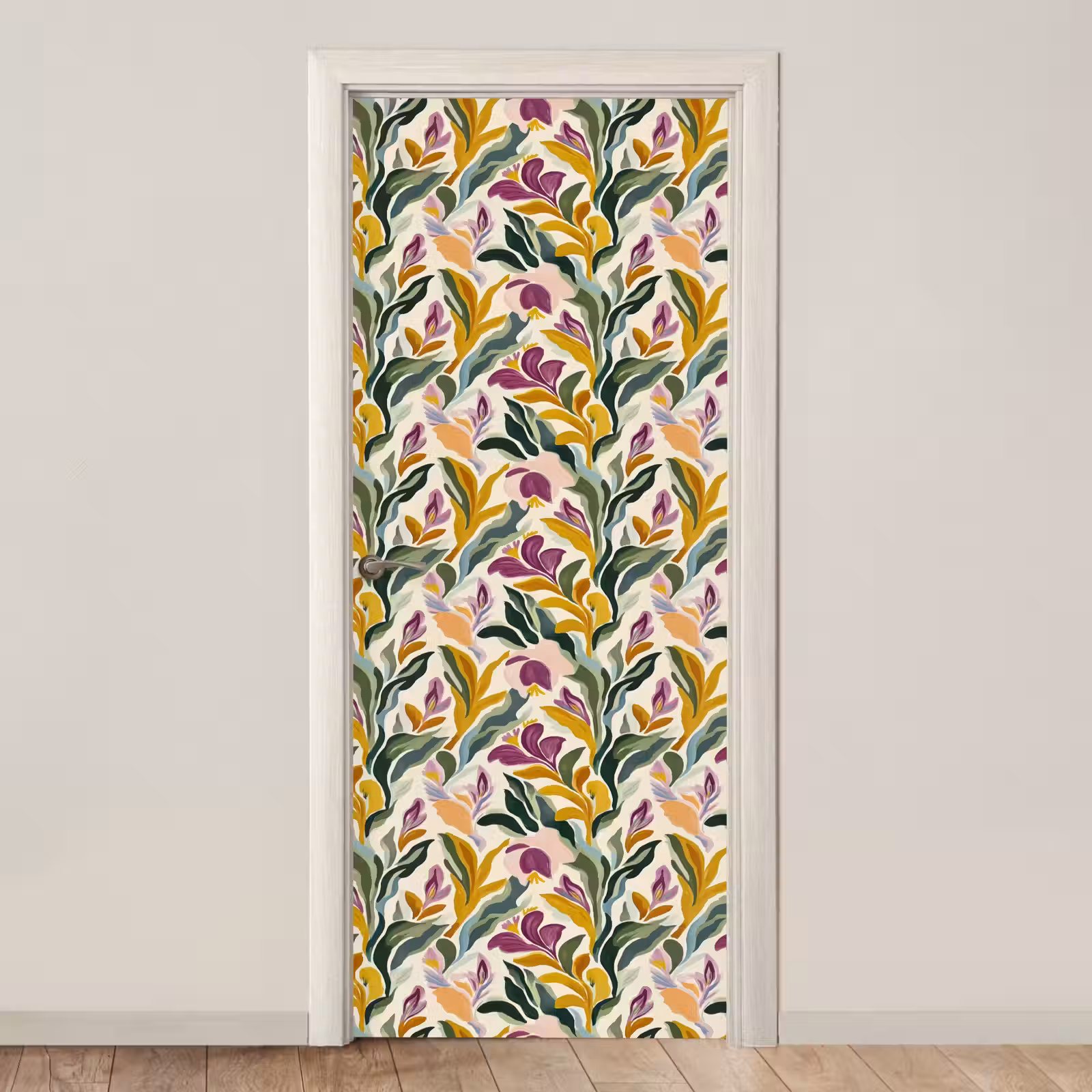 Modern - Abstract - Kleurrijk deurposter klein 289 -3d_beige