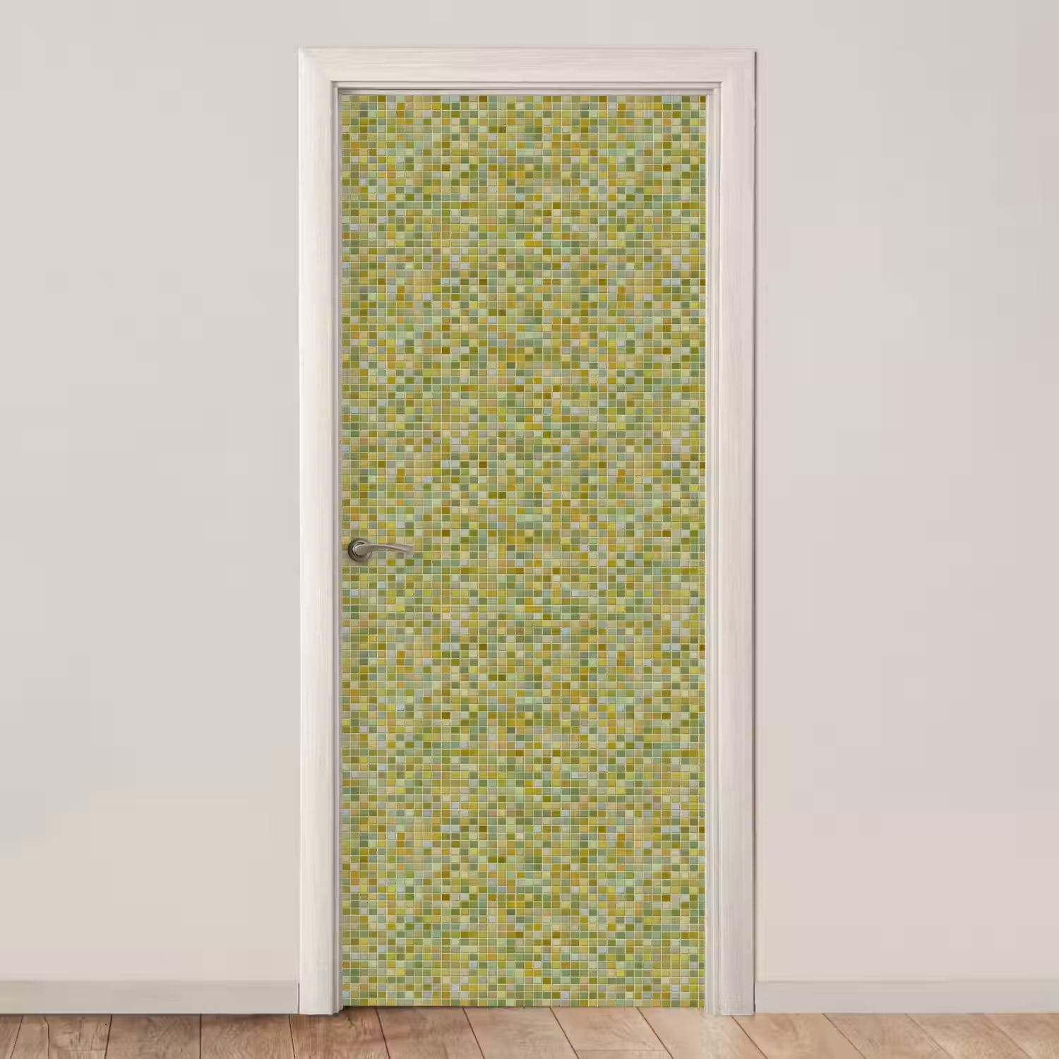 Mozaïek - Patroon - Groen deurposter klein 289 -3d_beige