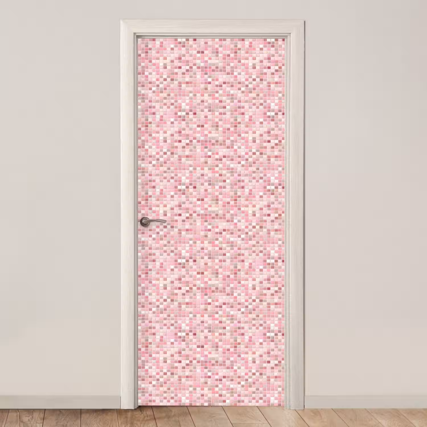 Mozaïek - Patroon - Roze deurposter klein 289 -3d_beige