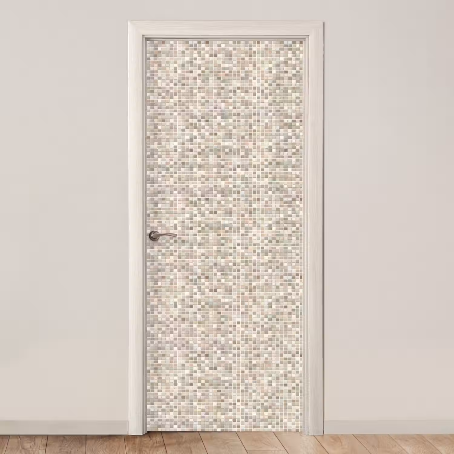 Mozaïek - Patroon- Taupe deurposter klein 289 -3d_beige