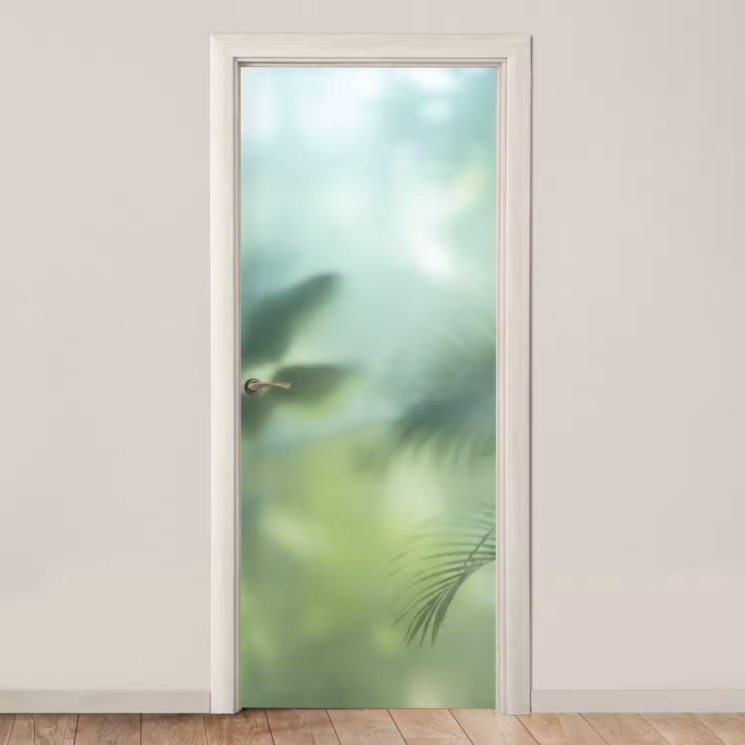 Natuur - Vervaagd - Groen - Abstract - Modern deurposter klein -3d_beige