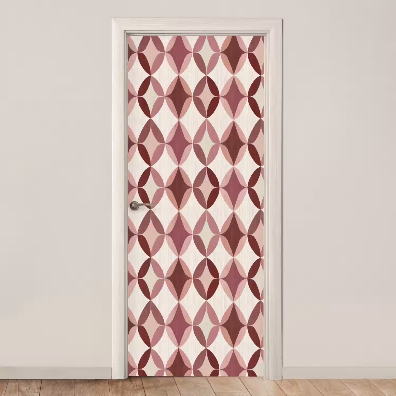 Ovaal - Textuur - Roze deurposter klein 289 -3d_beige