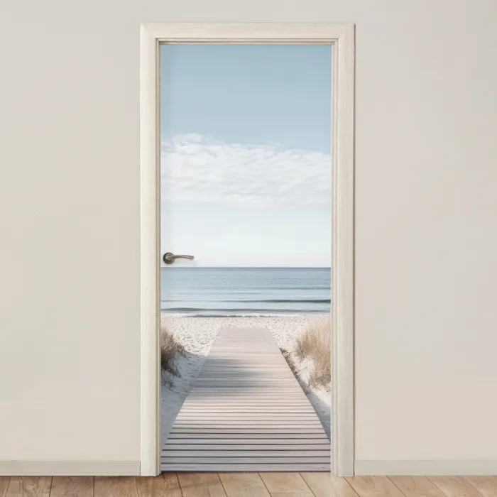 Pad - Strand - Duinen - Natuur deurposter klein -3d_beige