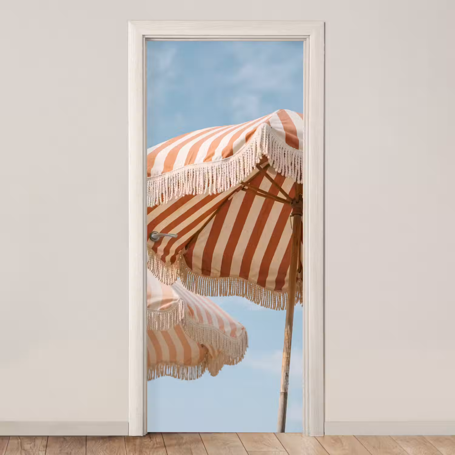 Parasol - Lucht - Rood deurposter klein -3d_beige