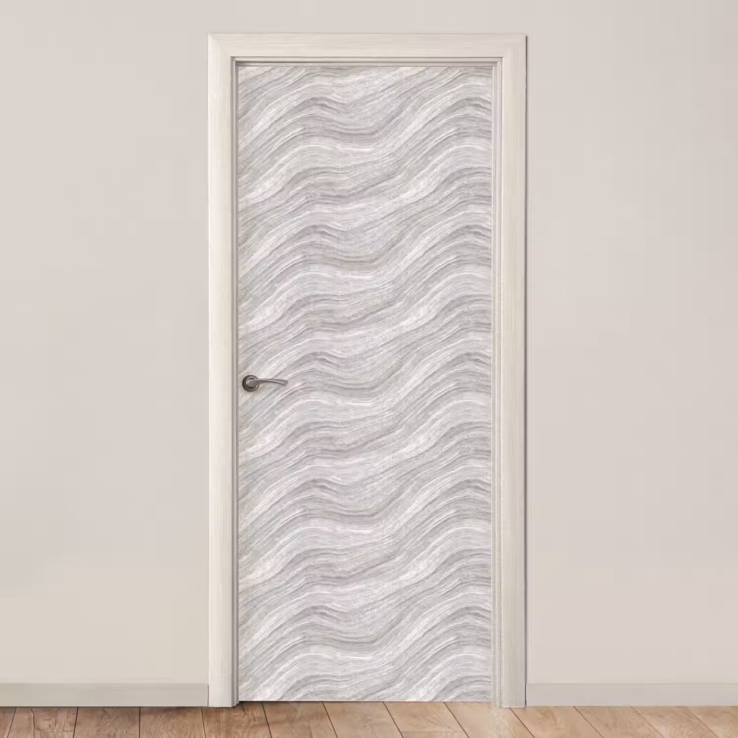 Patroon - Helder - Wit - Grijs deurposter klein 289 -3d_beige