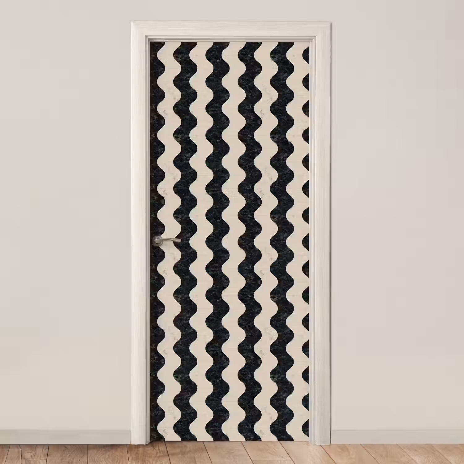 Patroon - Marmer - Groen - Cremé deurposter klein 289 -3d_beige