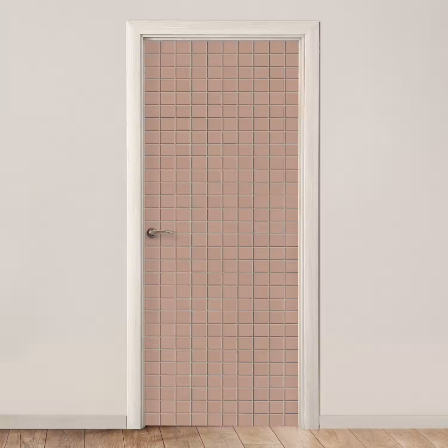 Patroon - Tegel - Oudroze deurposter klein 289 -3d_beige