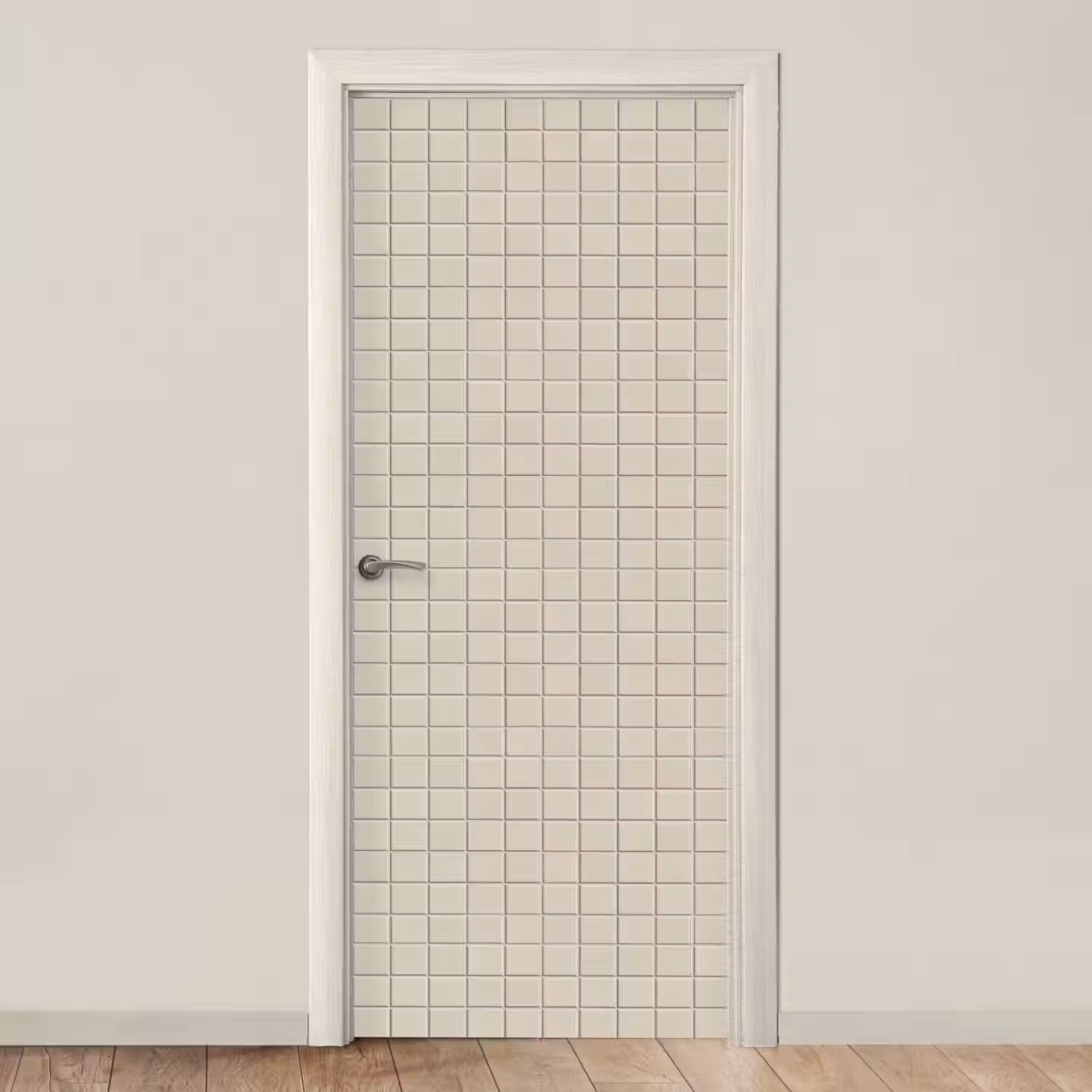 Patroon - Tegels - Taupe deurposter klein 289 -3d_beige