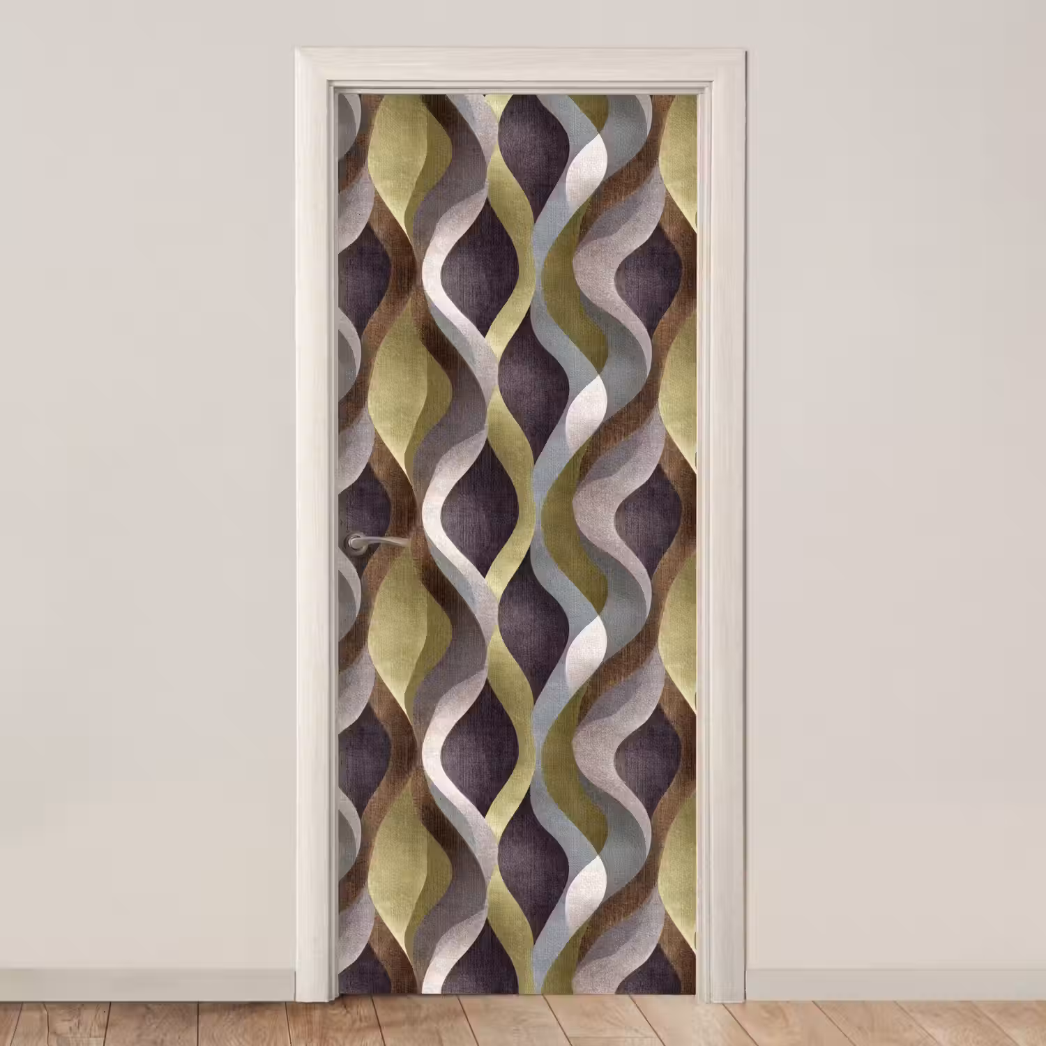 Retro - Banen - Kleurrijk deurposter klein 289 -3d_beige