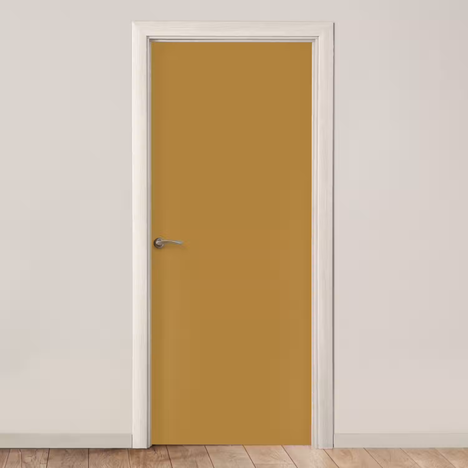 Rhythmic - Ochre - Geel deurposter klein 289 -3d_beige