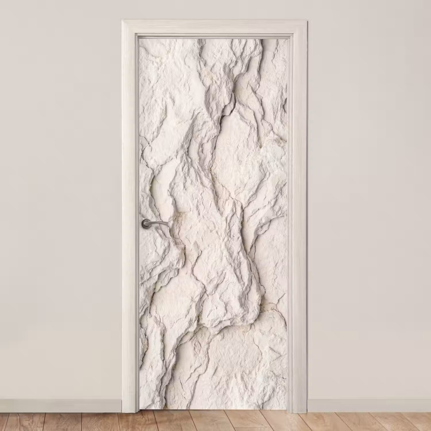 Rots - Structuur - Natuur - Beige - Abstract deurposter klein -3d_beige