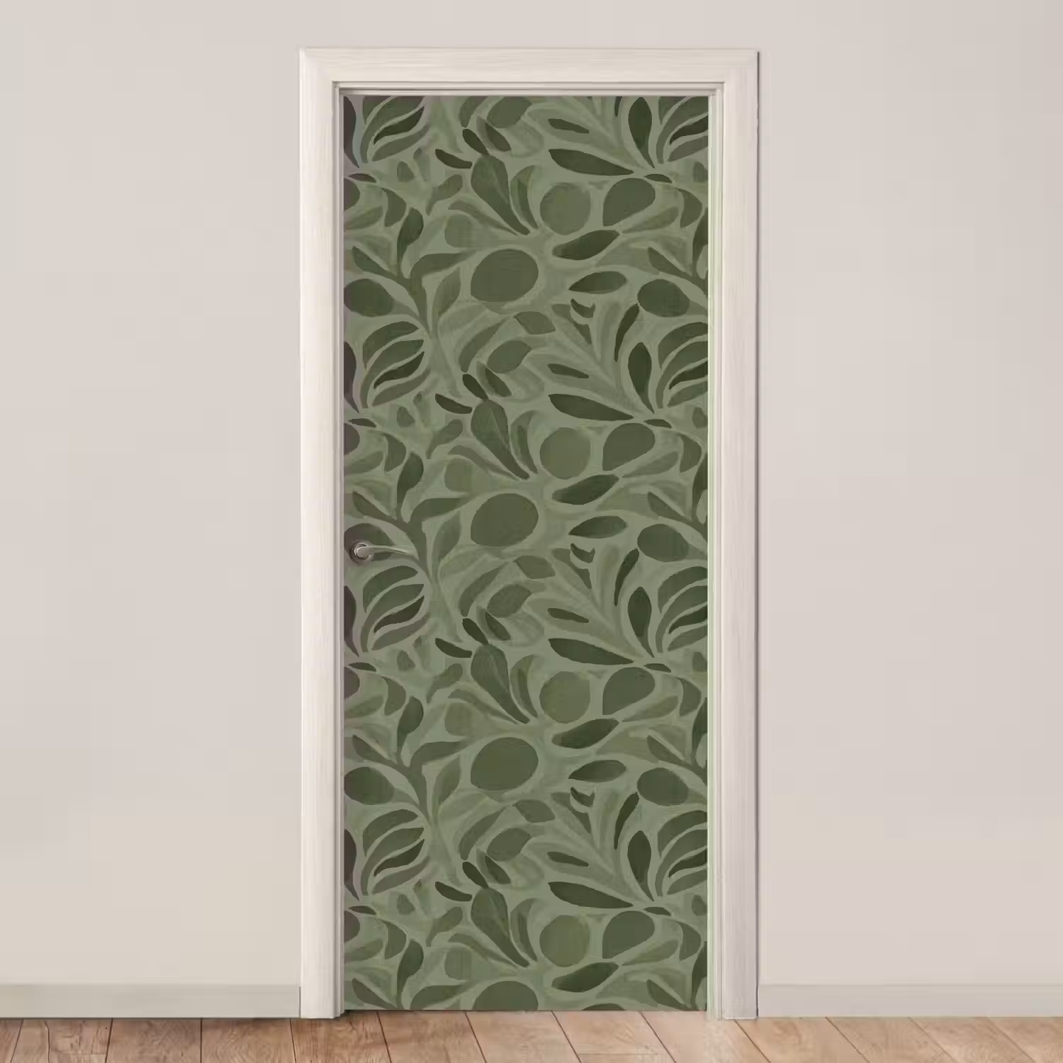 Sereen - Bladeren - Groen deurposter klein 289 -3d_beige