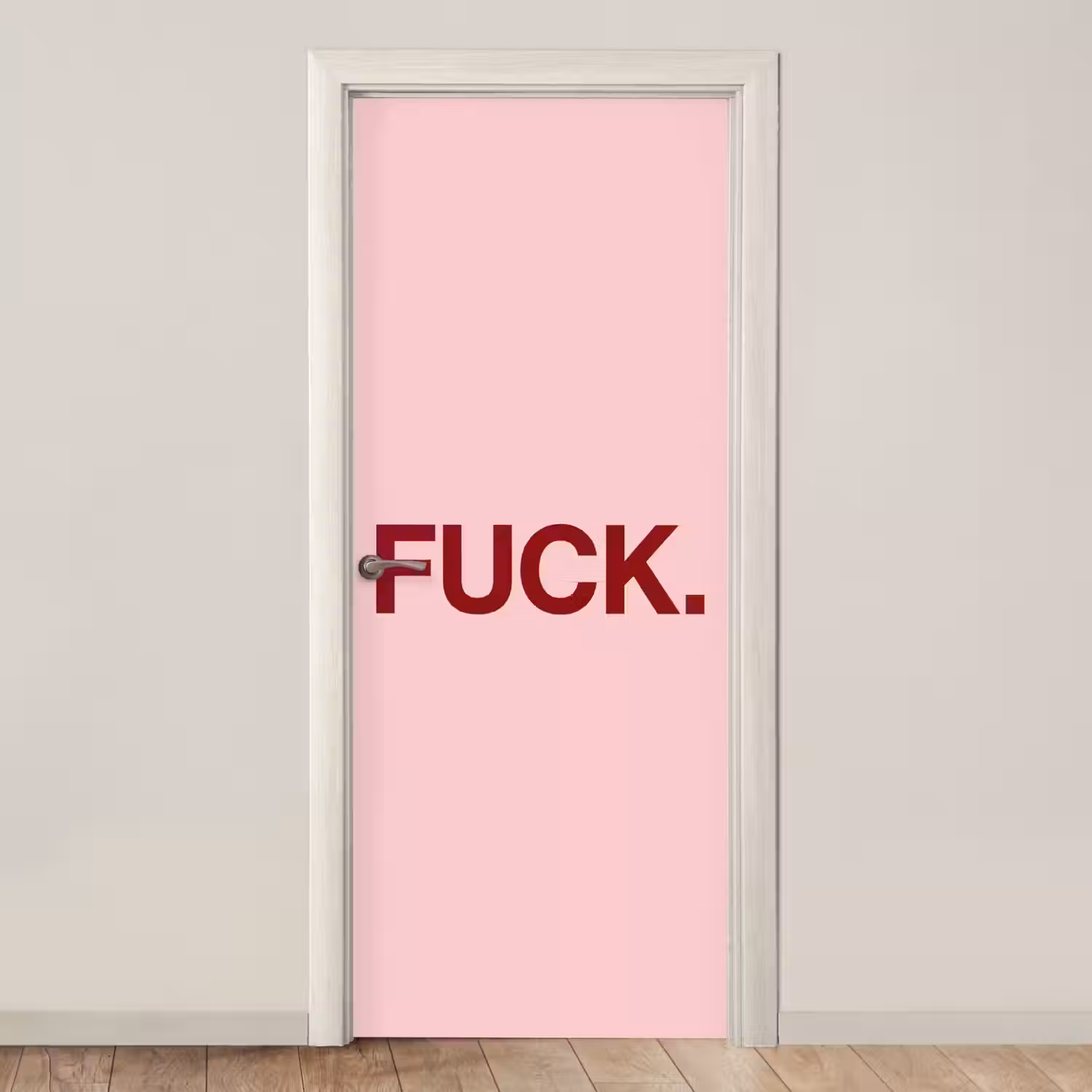 Statement - Krachtig - Roze deurposter klein -3d_beige