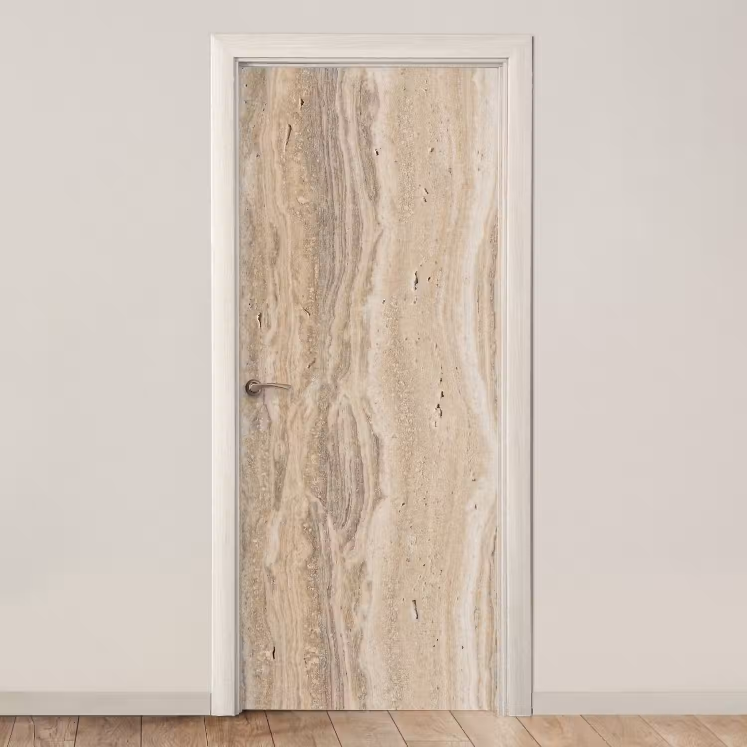 Steen - Patroon - Textuur - Natuurlijk - Beige deurposter klein -3d_beige
