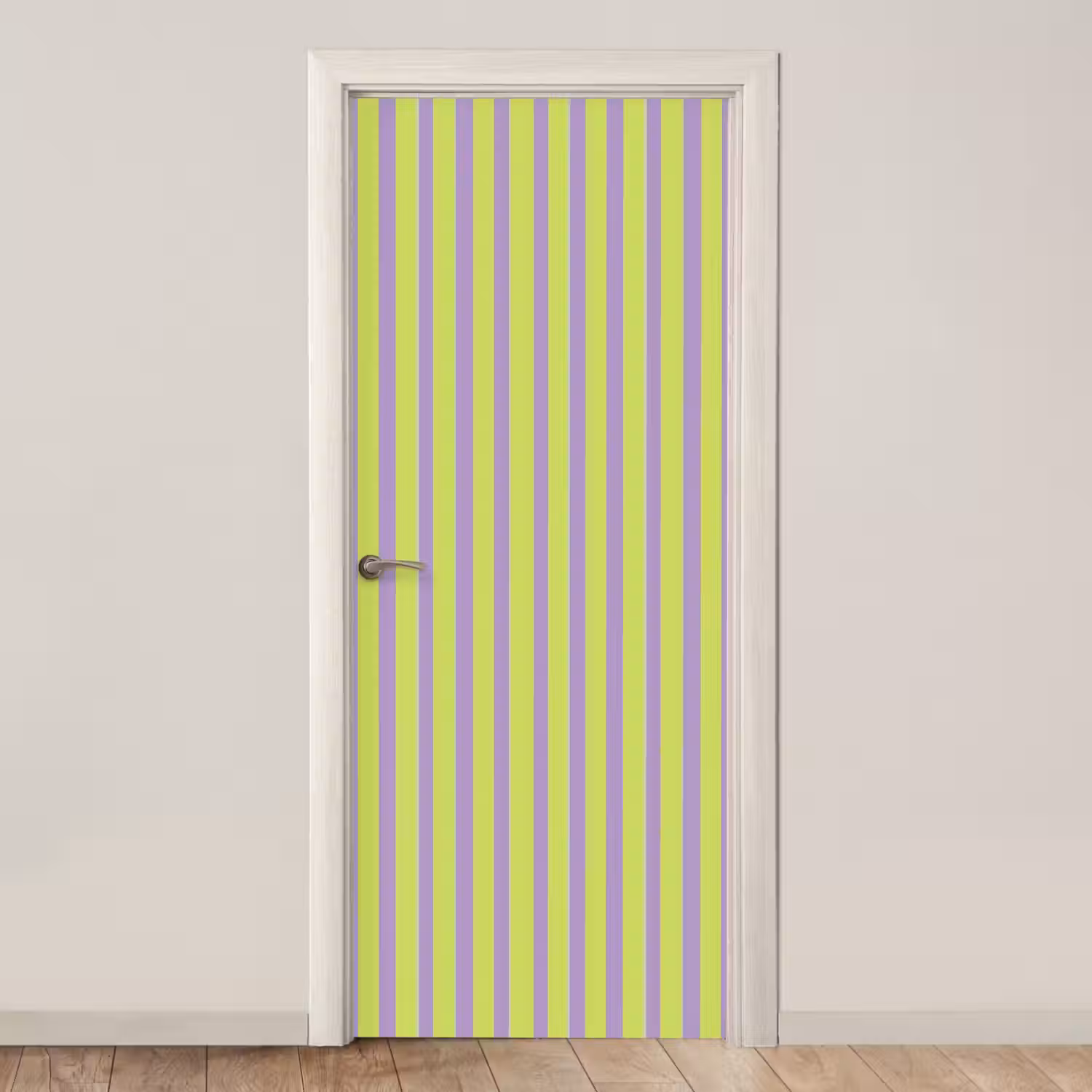Strepen - Patroon - Groen deurposter klein 289 -3d_beige