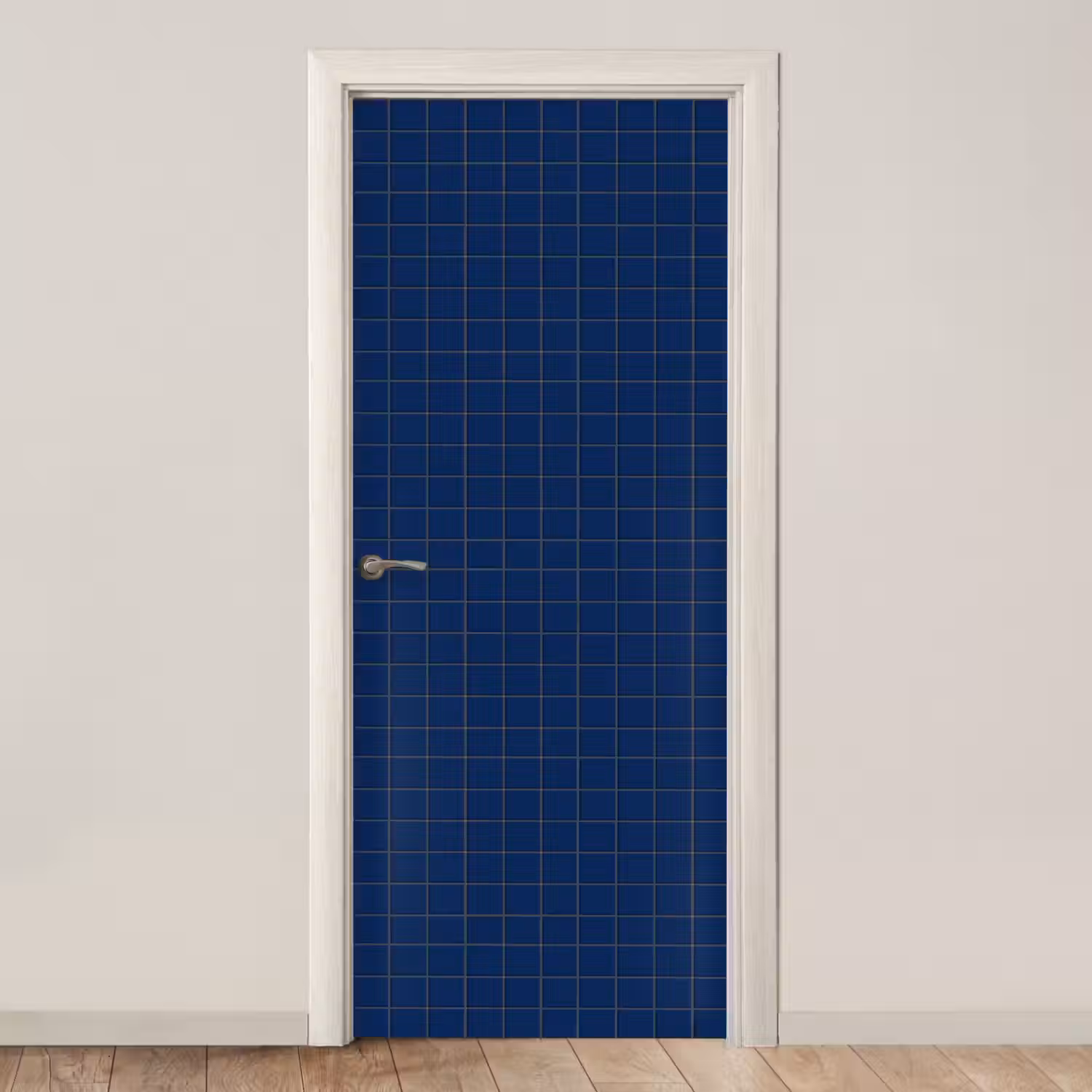 Tegel - Patroon - Blauw deurposter klein 289 -3d_beige