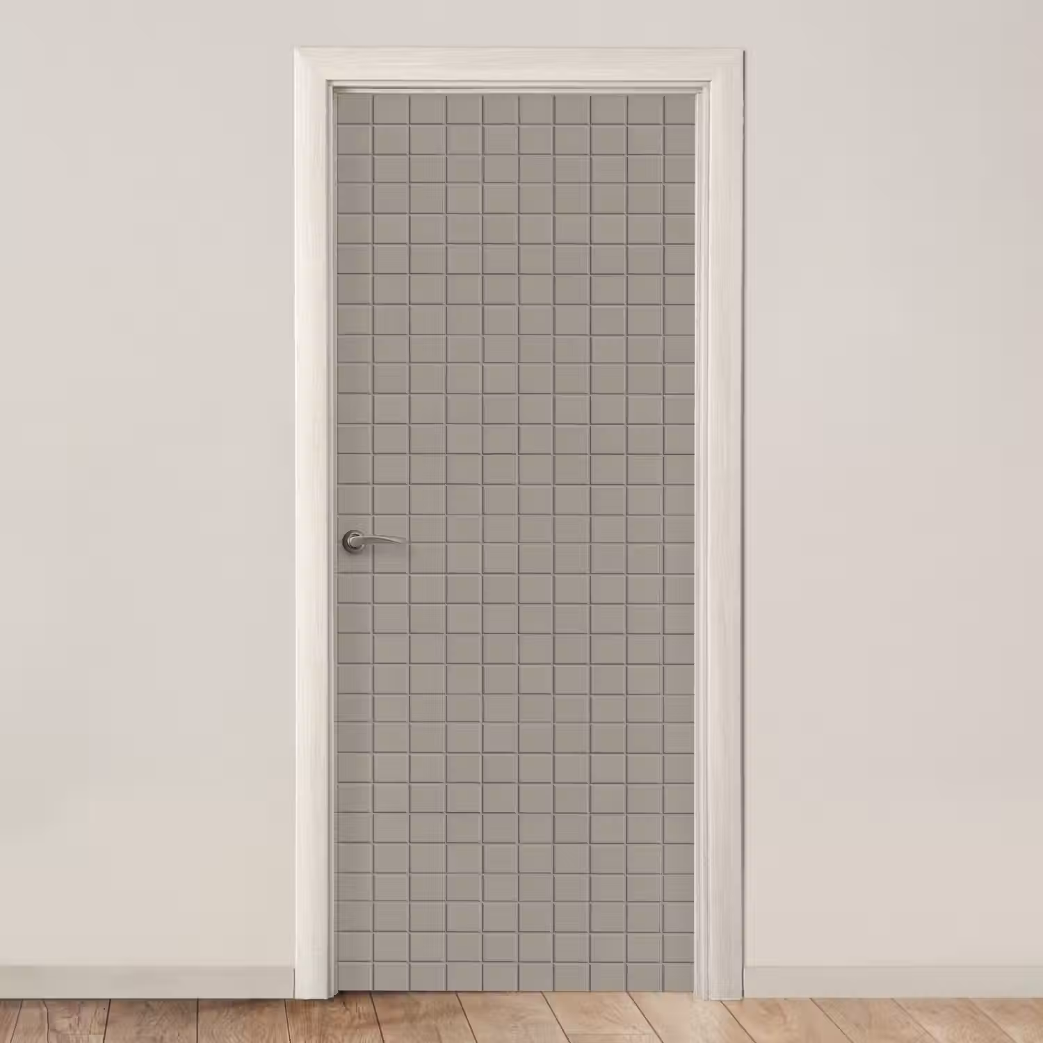 Tegel - Patroon Kiezel - Grijs deurposter klein 289 -3d_beige