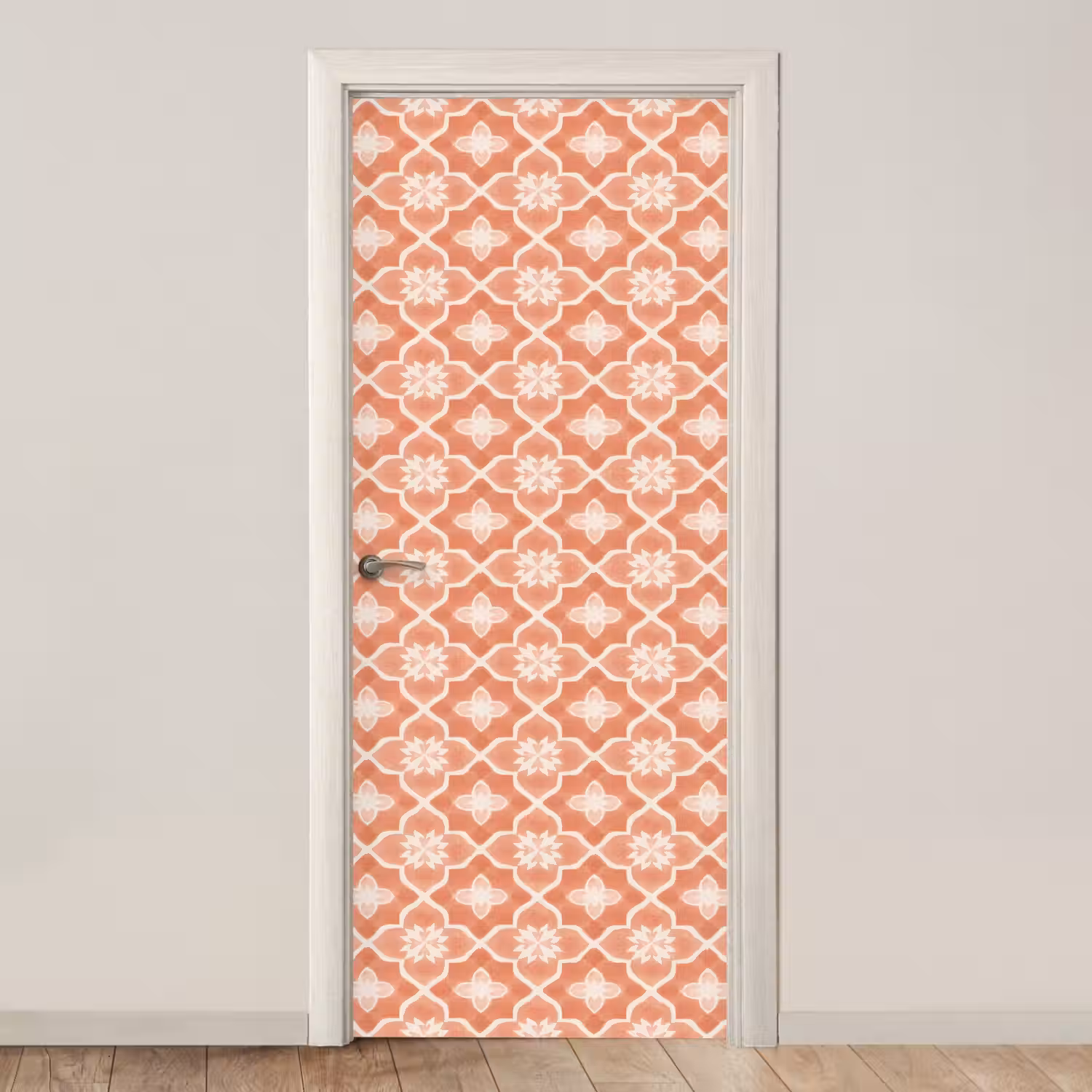 Tegelpatroon - Arabesk - Vintage - Terracotta deurposter klein 289 -3d_beige