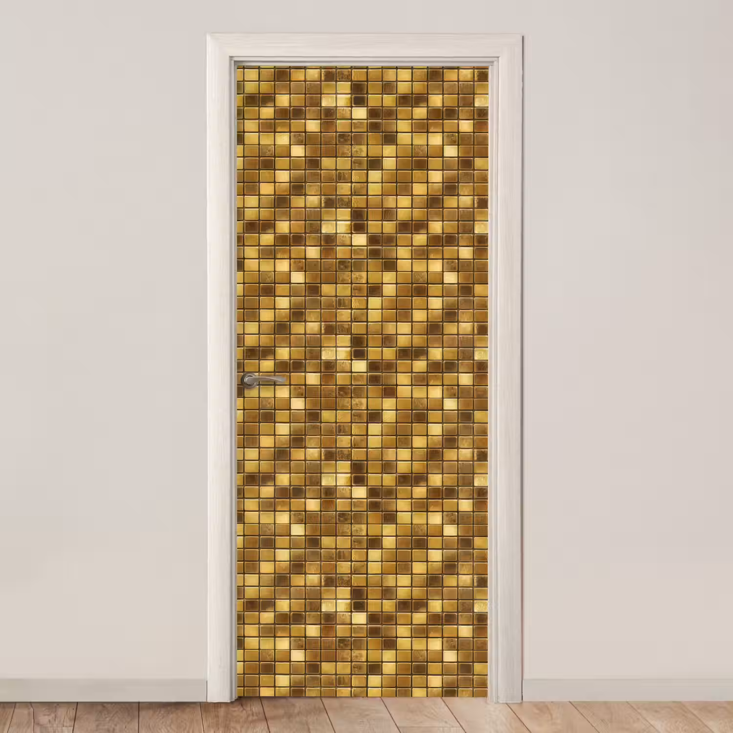 Tegels - Mozaïek - Luxe - Warm Goud deurposter klein 289 -3d_beige
