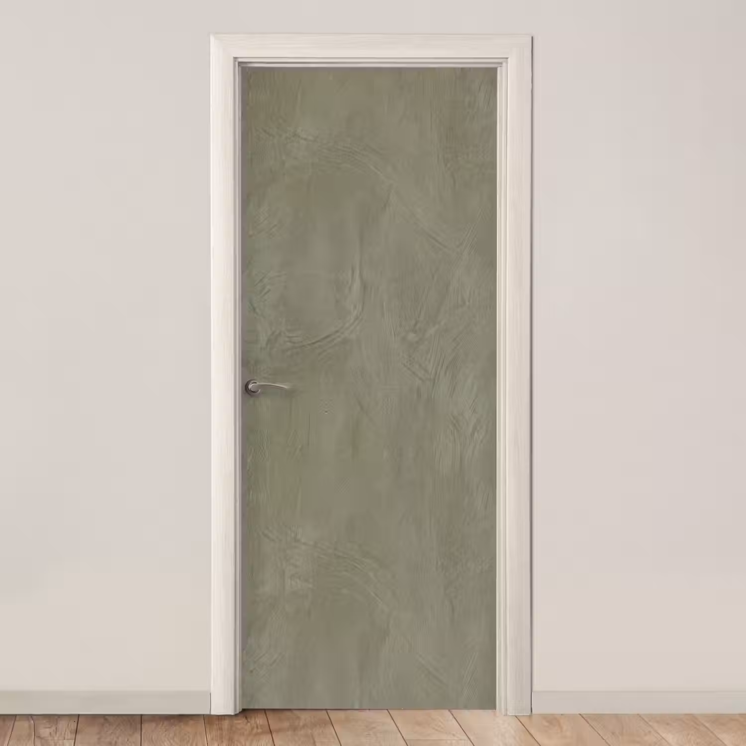 Textuur - Betonlook - Achtergrond - Modern - Groen deurposter klein -3d_beige