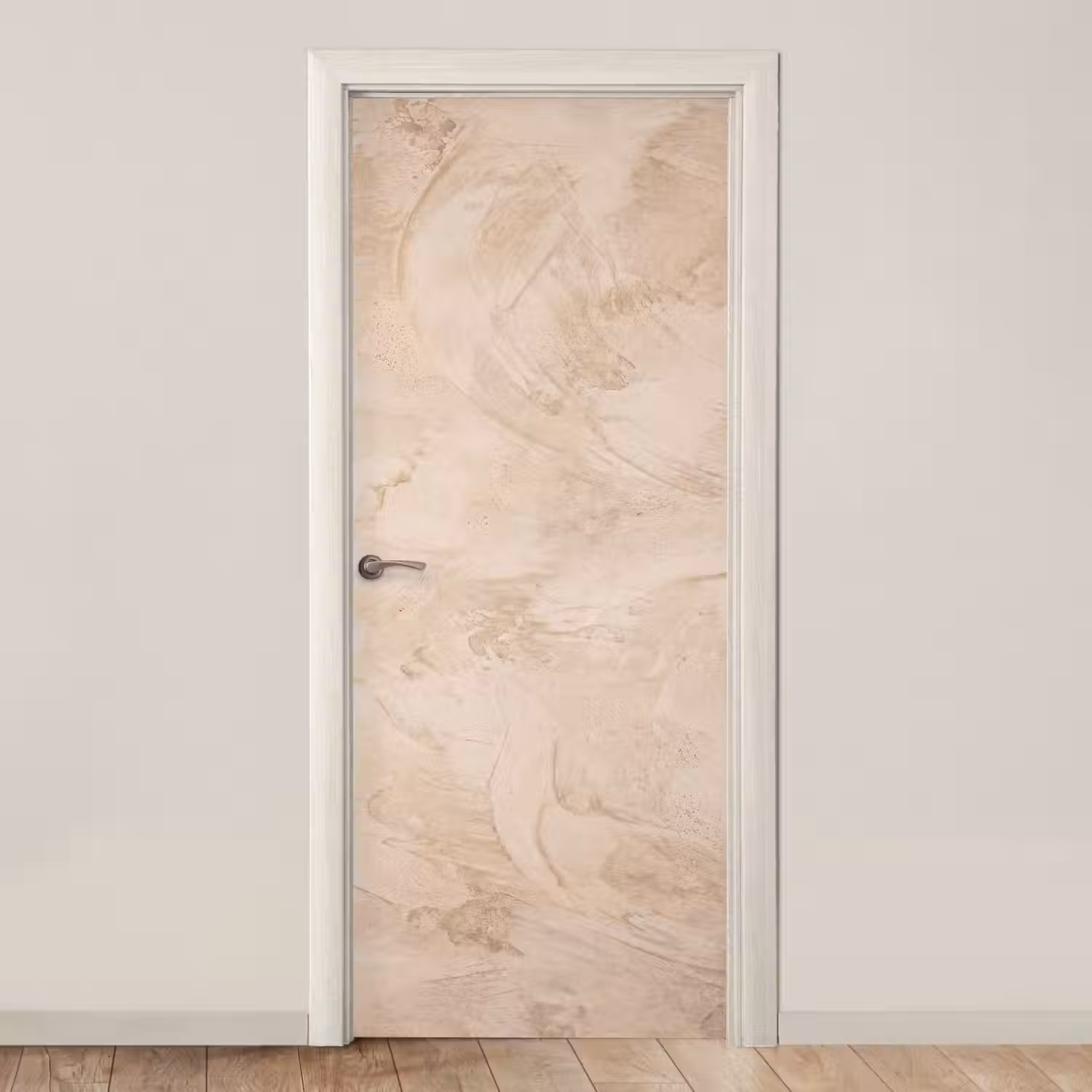 Textuur - Patroon - Abstract - Modern - Beige deurposter klein -3d_beige