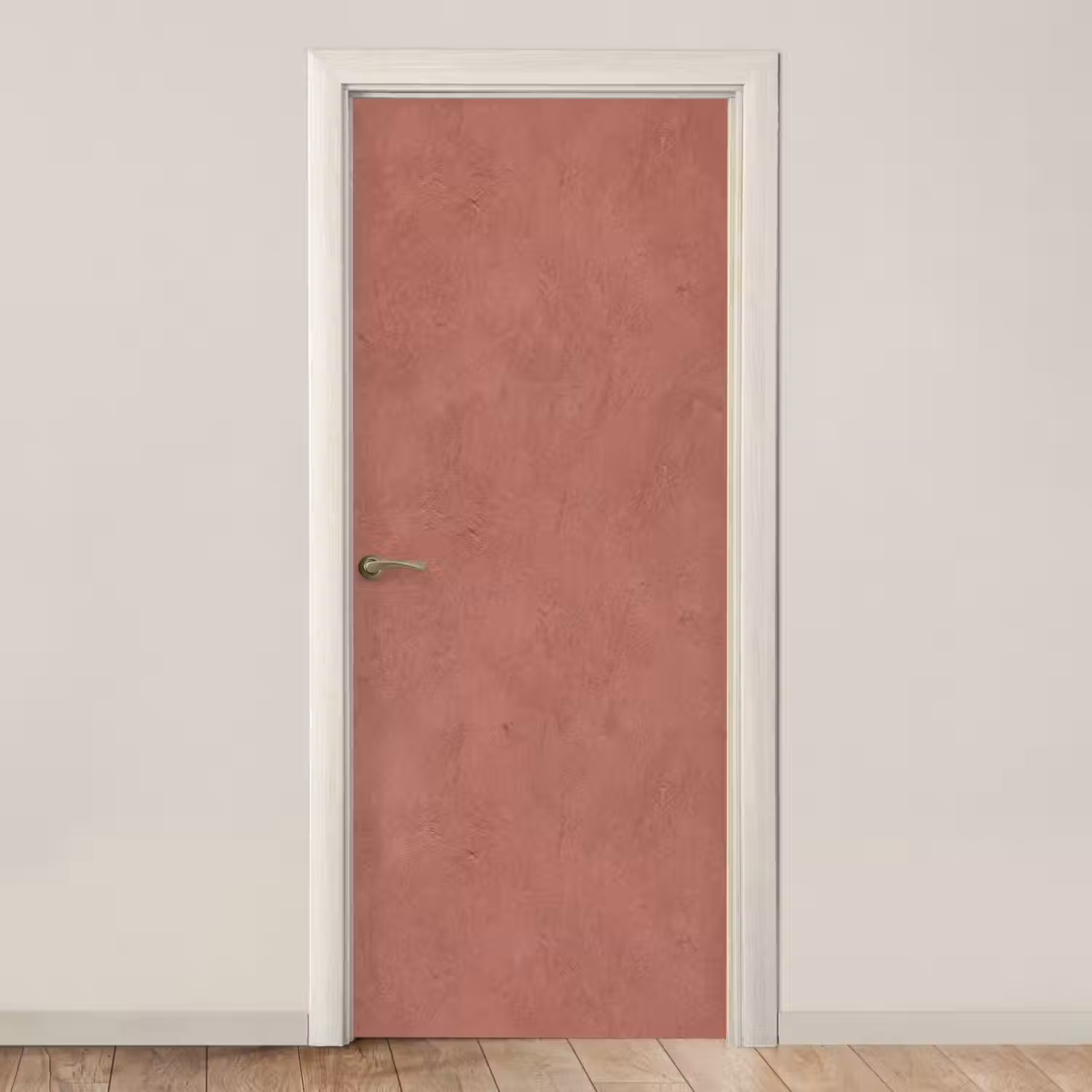 Textuur - Roodbruin - Grof - Modern deurposter klein -3d_beige