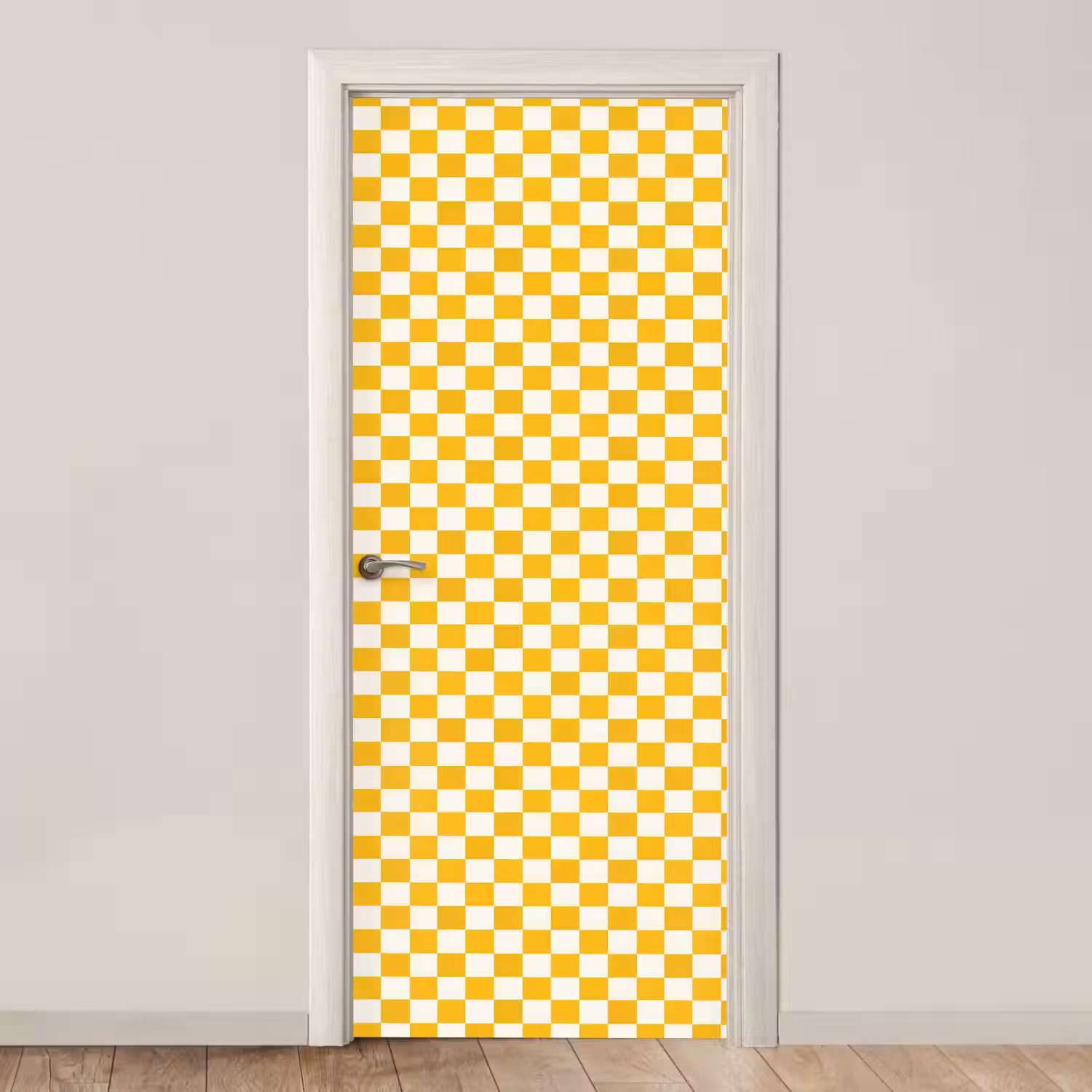 Traditioneel - Patroon - Geel deurposter klein 289 -3d_beige