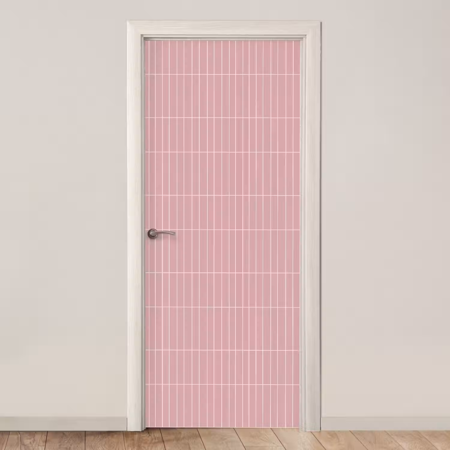 Verticaal - Wandtegel - Lichtroze deurposter klein 289 -3d_beige