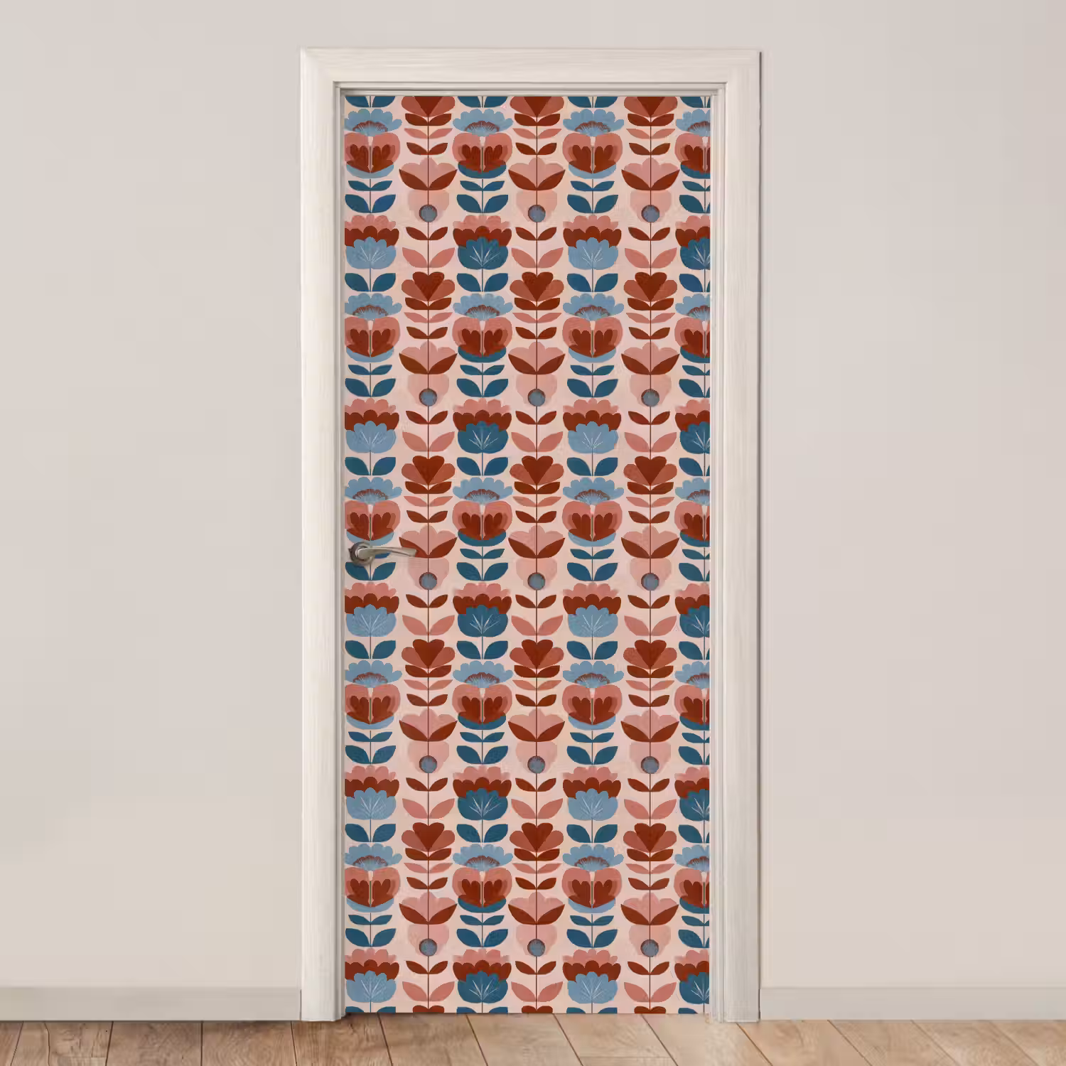 Vintage - Motief - Kleurrijk deurposter klein 289 -3d_beige