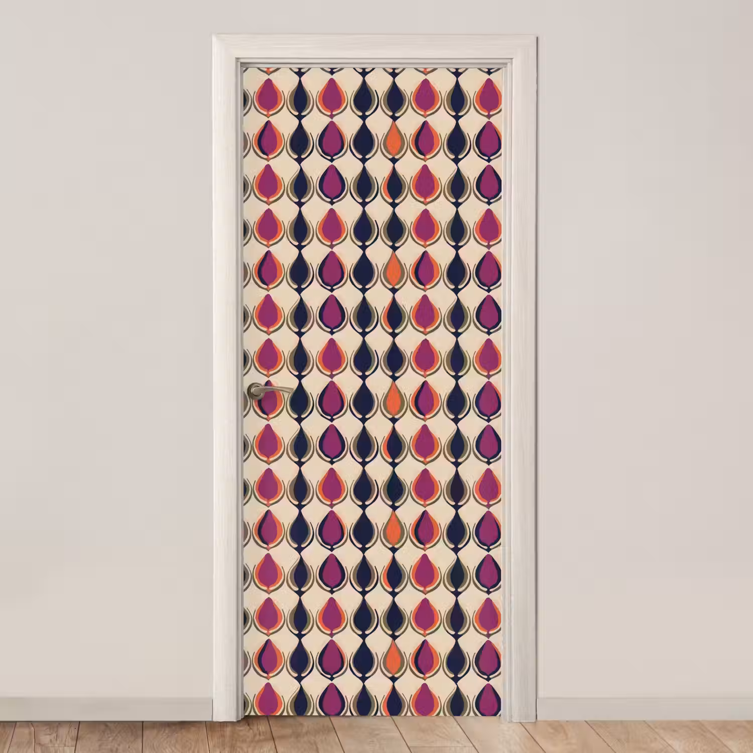 Vintage - Retro - Kleurrijk deurposter klein 289 -3d_beige