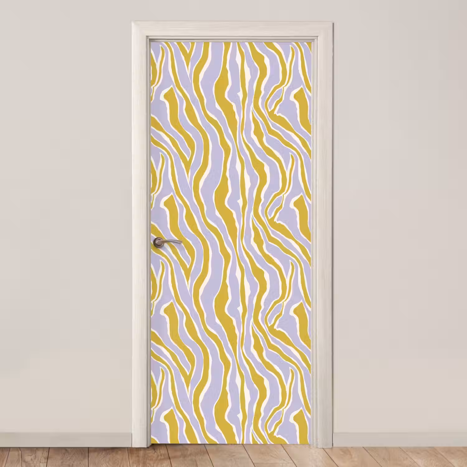 Zebra - Modern - Meerkleurig deurposter klein 289 -3d_beige